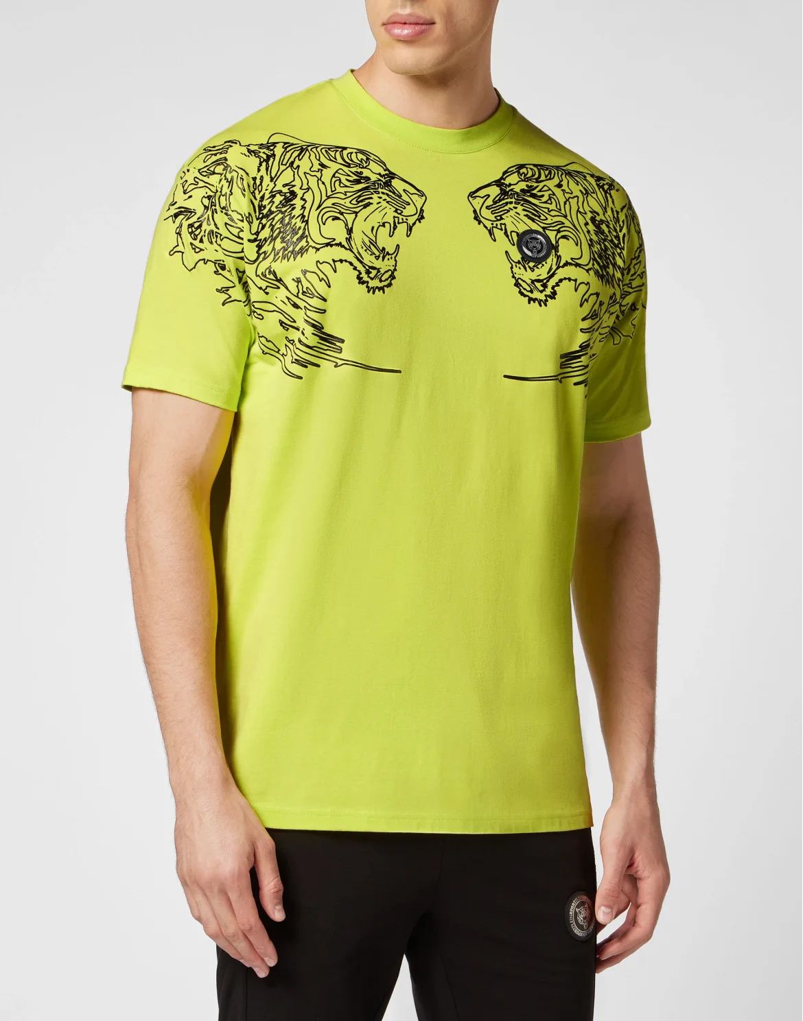 T-shirt Round Neck Tiger, цвет: Желтый