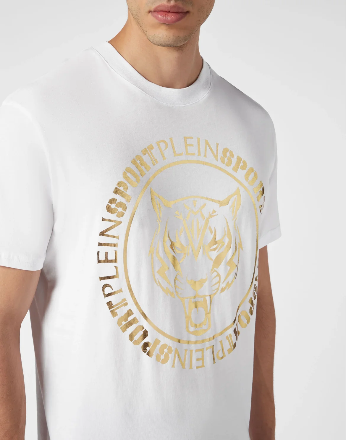 T-shirt Round Neck SS Carbon Tiger, цвет: Белый