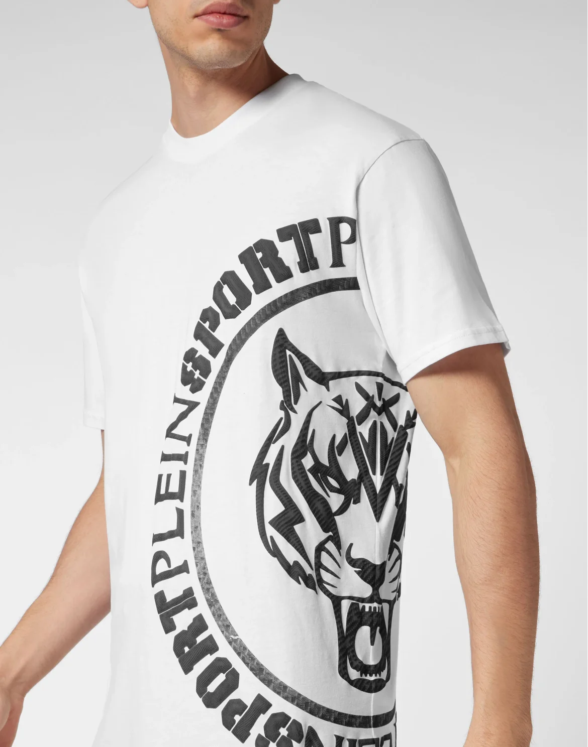 T-shirt Round Neck SS Carbon Tiger, цвет: Белый