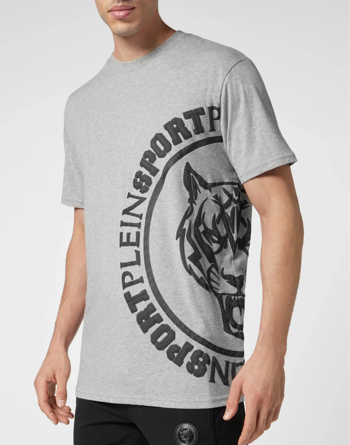 T-shirt Round Neck SS Carbon Tiger, цвет: Серый