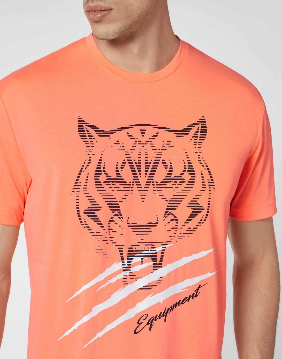 T-shirt Round Neck SS Tiger Line, цвет: Оранжевый