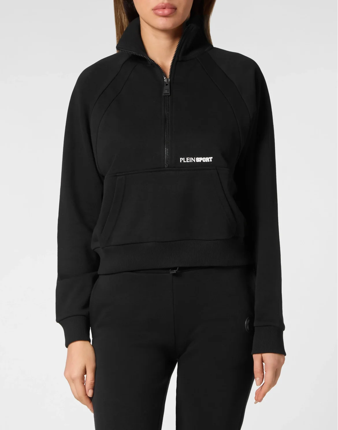 Cropped Jogging Jacket, цвет: Черный