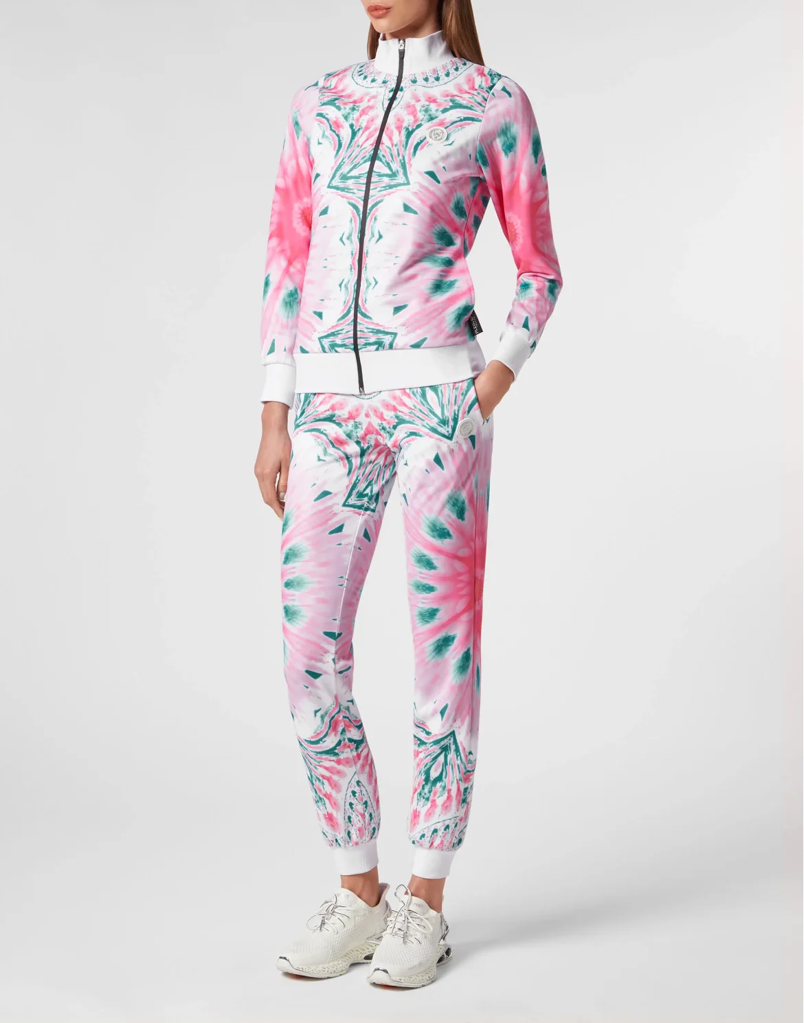 Triacetate Jogging Tracksuit: Top/Trousers Optical Flower, цвет: Розовый