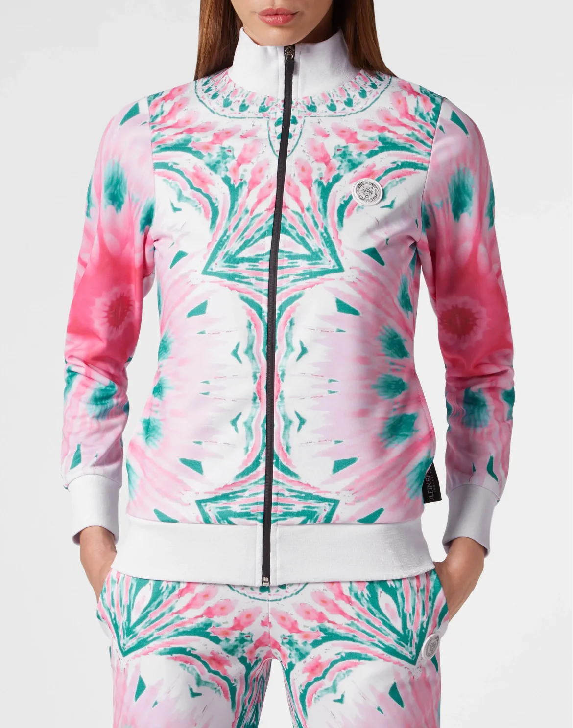 Triacetate Jogging Tracksuit: Top/Trousers Optical Flower, цвет: Розовый