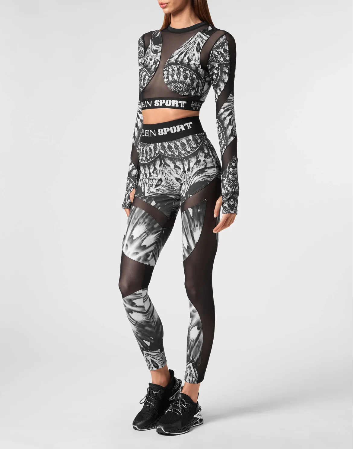 Jogging Leggings Optical Flower, цвет: Черный