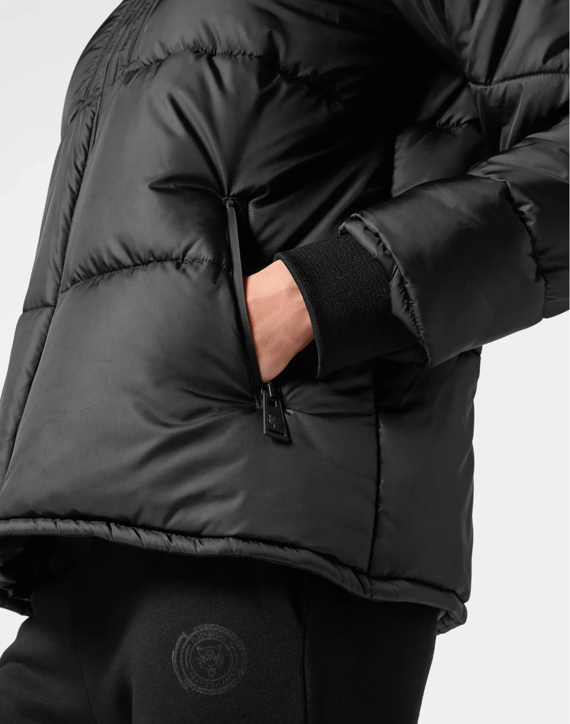 Nylon Puffer Jacket, цвет: Черный