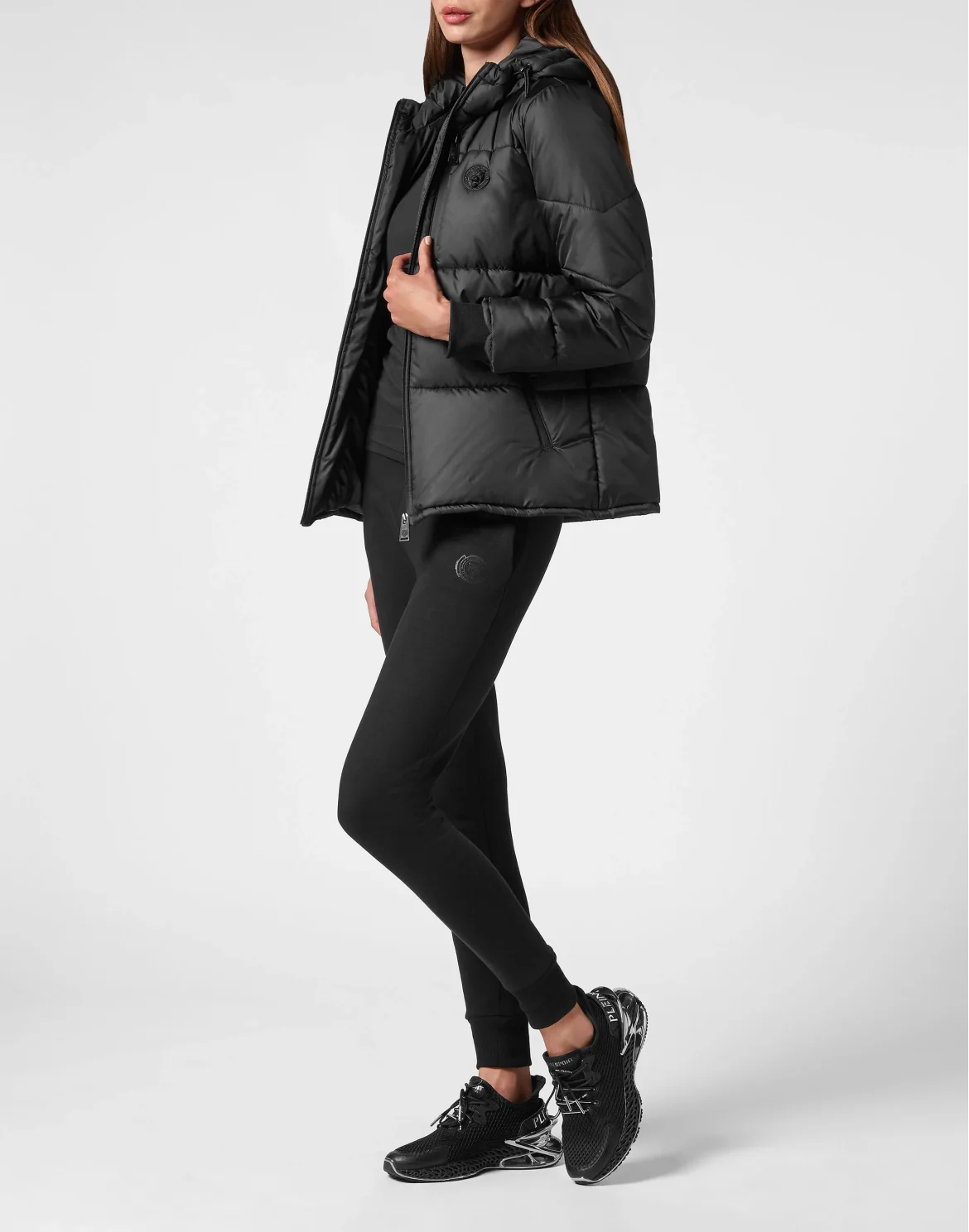 Nylon Puffer Jacket, цвет: Черный