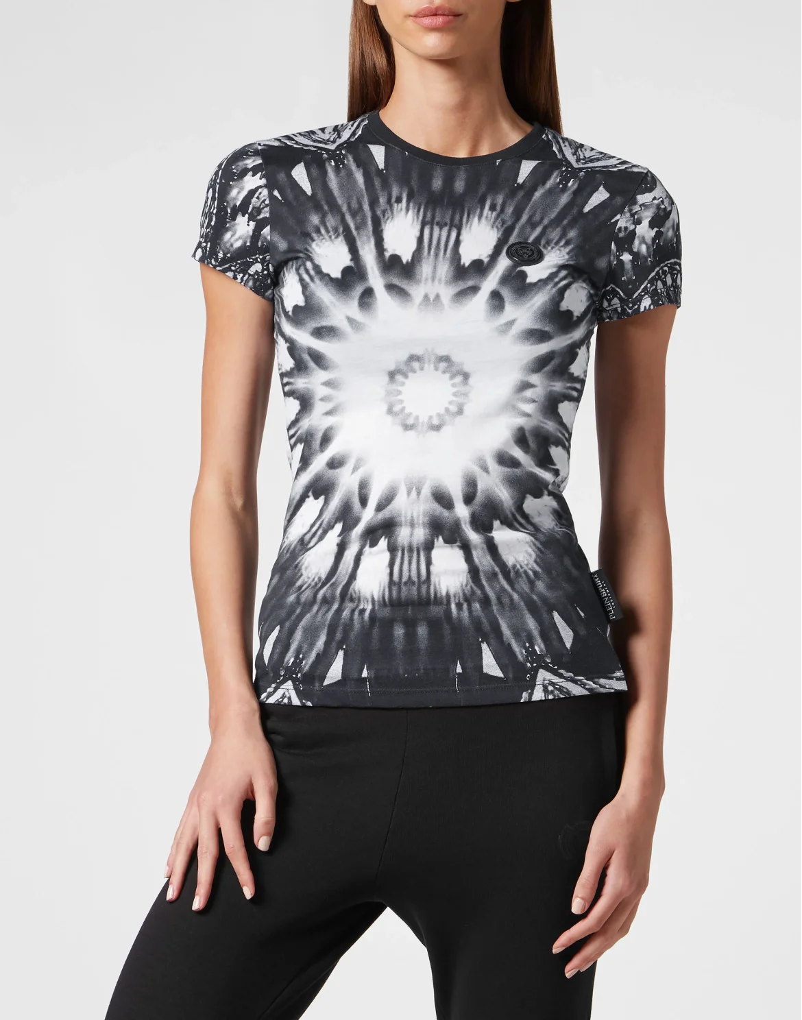 T-Shirt Sexy Pure Fit Optical Flower, цвет: Черный