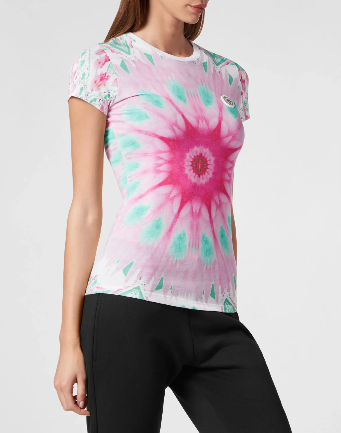 T-Shirt Sexy Pure Fit Optical Flower, цвет: Розовый