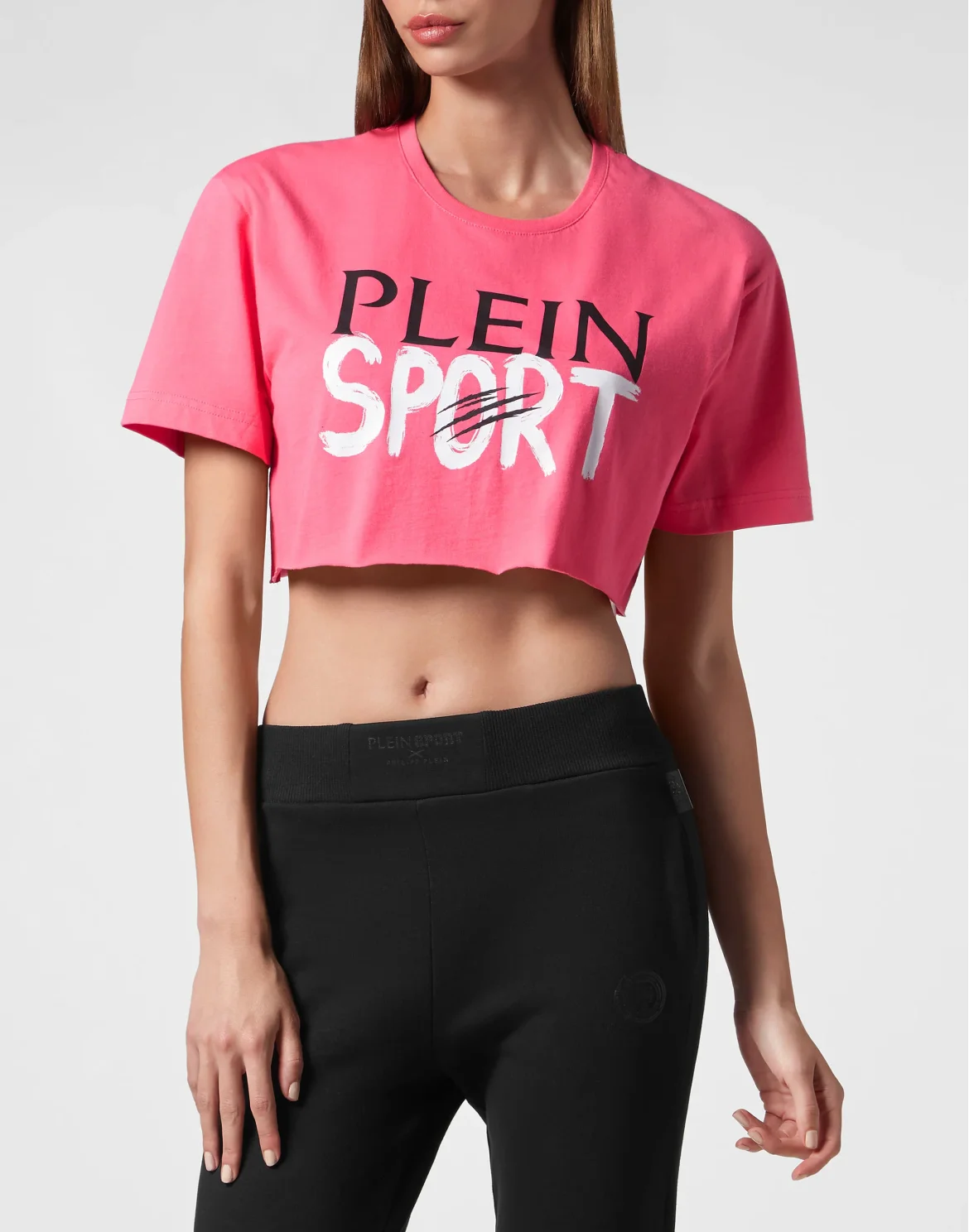 Cropped  T-shirt Basic, цвет: Розовый