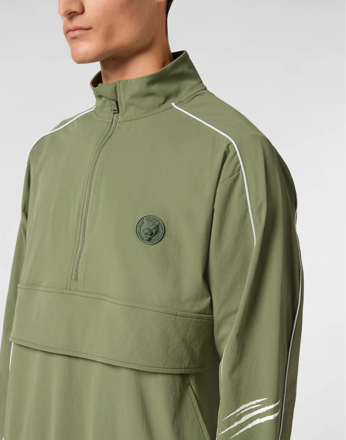 Nylon Piping Anorak LS Scratch, цвет: Серый