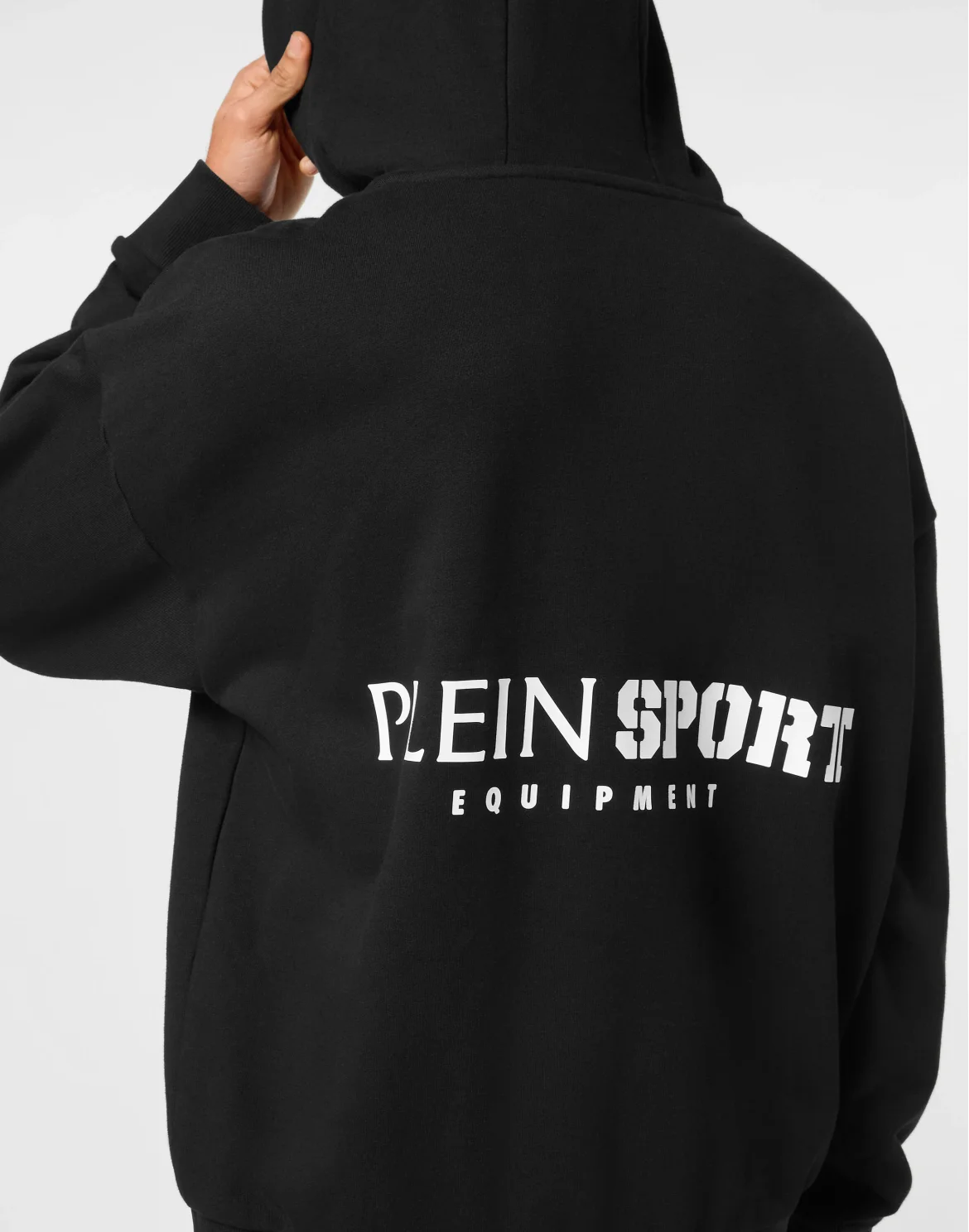 Oversize Hoodie Sweatshirt LS Scratch, цвет: Черный