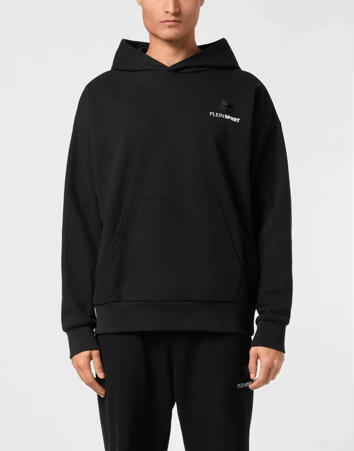 Oversize Hoodie Sweatshirt LS Scratch, цвет: Черный