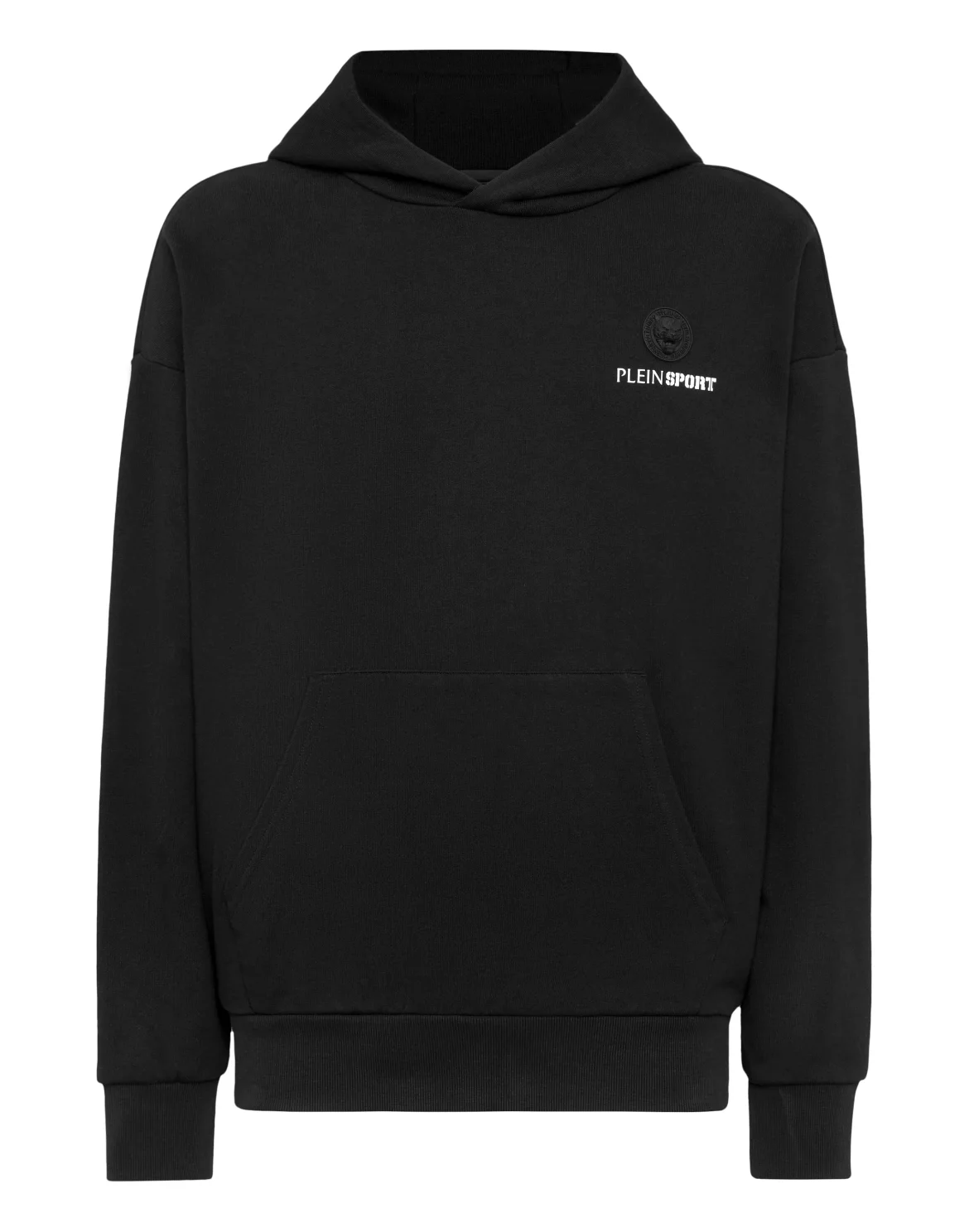 Oversize Hoodie Sweatshirt LS Scratch, цвет: Черный