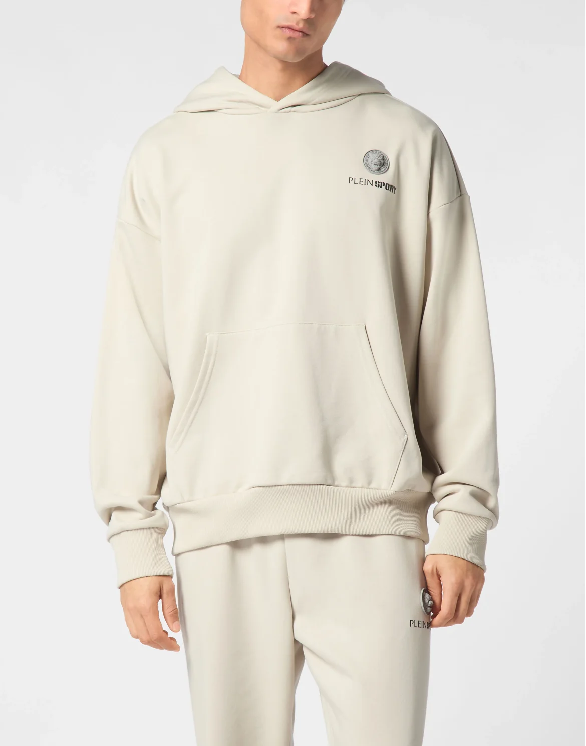 Oversize Hoodie Sweatshirt LS Scratch, цвет: Серый