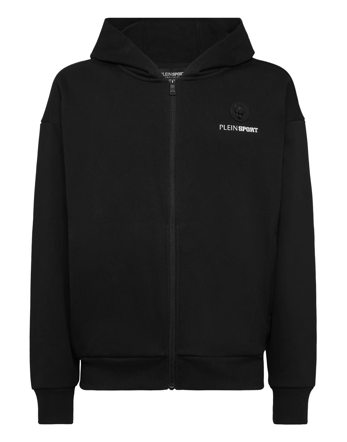 Oversize Zipped Hoodie Sweatshirt LS Scratch, цвет: Черный