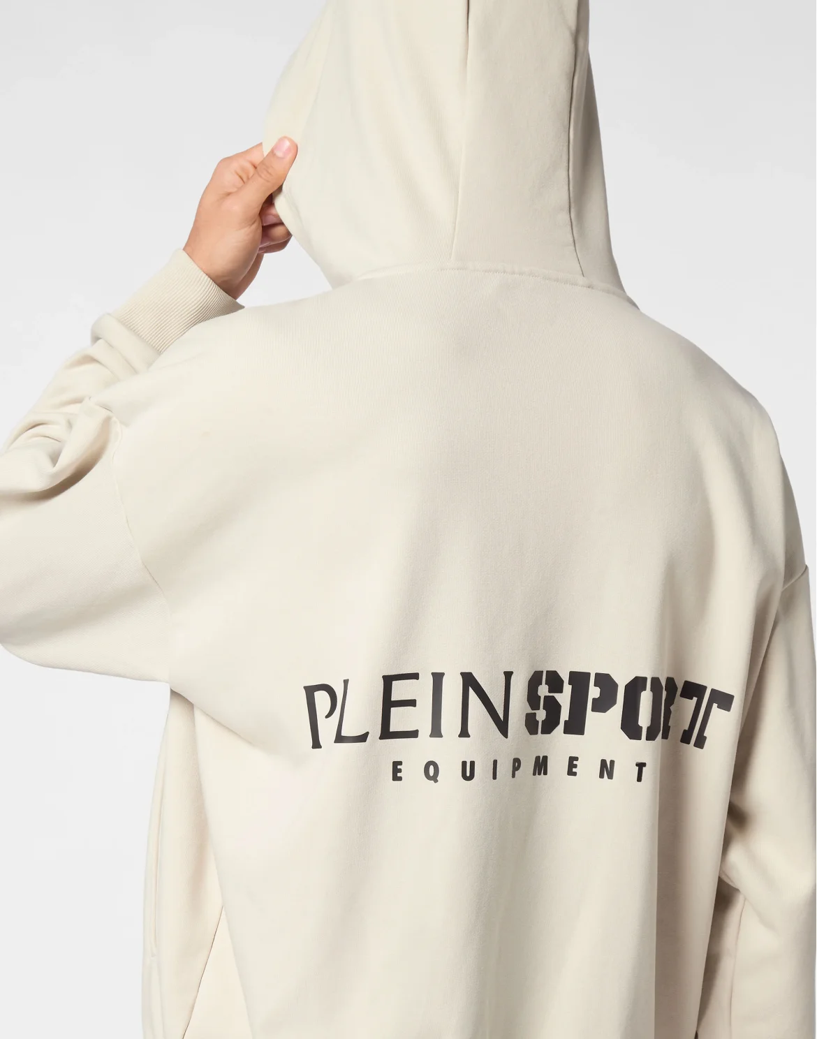 Oversize Zipped Hoodie Sweatshirt LS Scratch, цвет: Серый