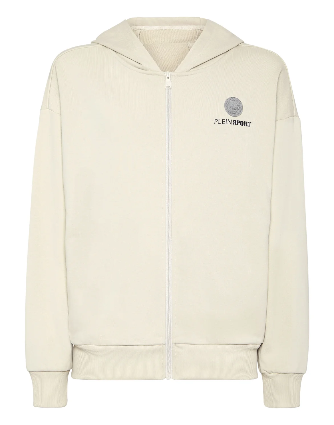 Oversize Zipped Hoodie Sweatshirt LS Scratch, цвет: Серый