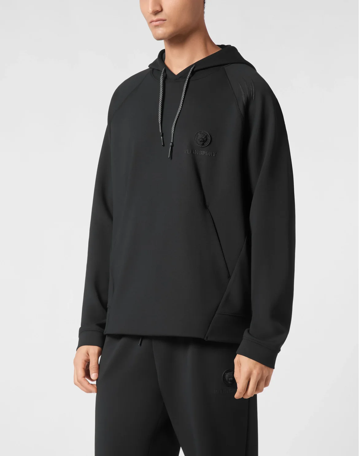 Technical Oversize Hoodie Sweatshirt LS, цвет: Черный