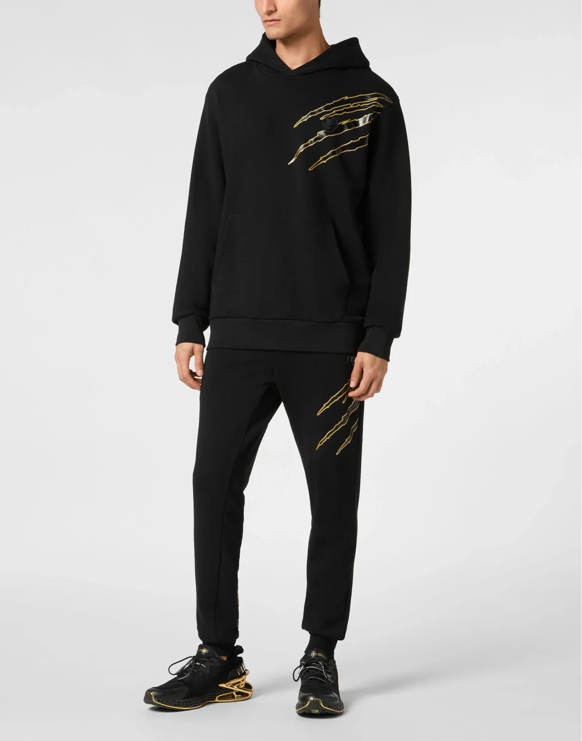 Cotton Hoodie Sweatshirt LS Lamina Scratch, цвет: Золотой