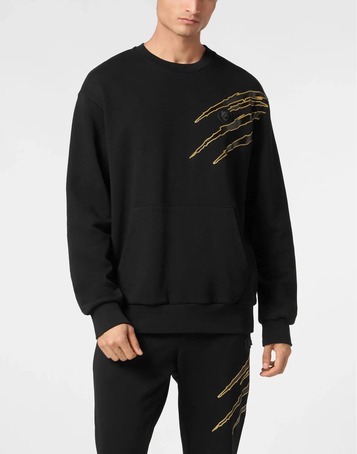 Cotton Sweatshirt Round Neck LS Lamina Scratch, цвет: Золотой