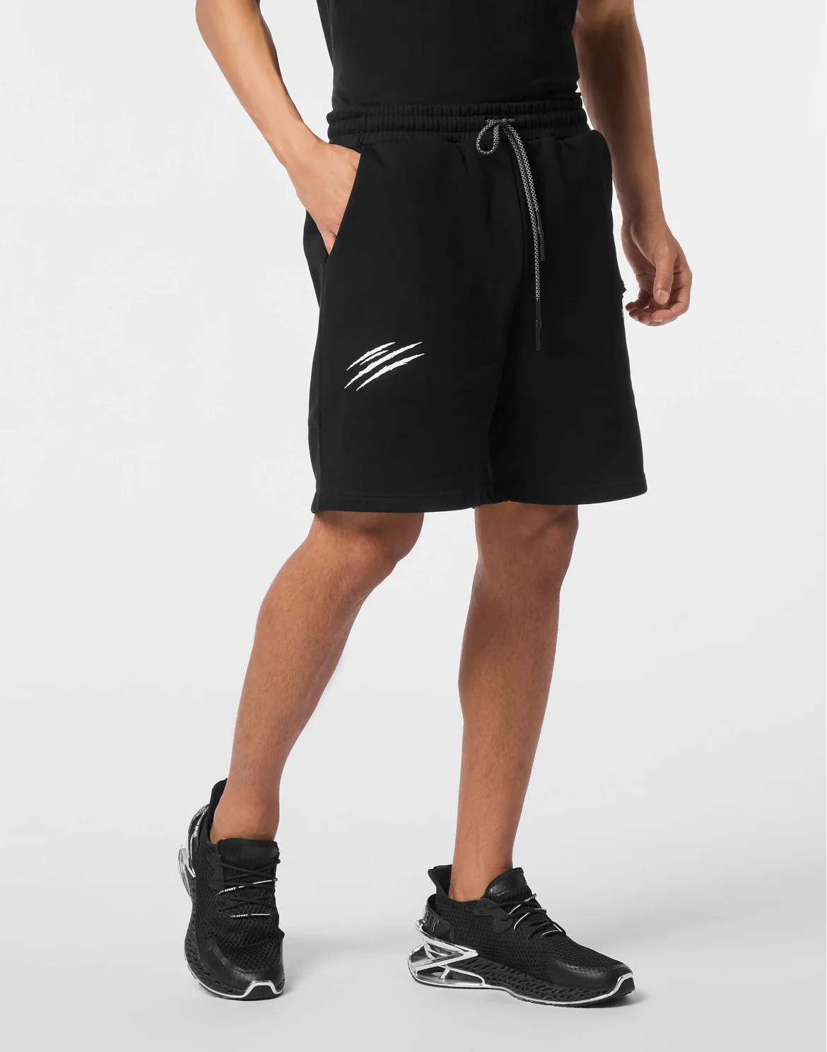 Loose Fit Jogging Shorts Scratch, цвет: Черный