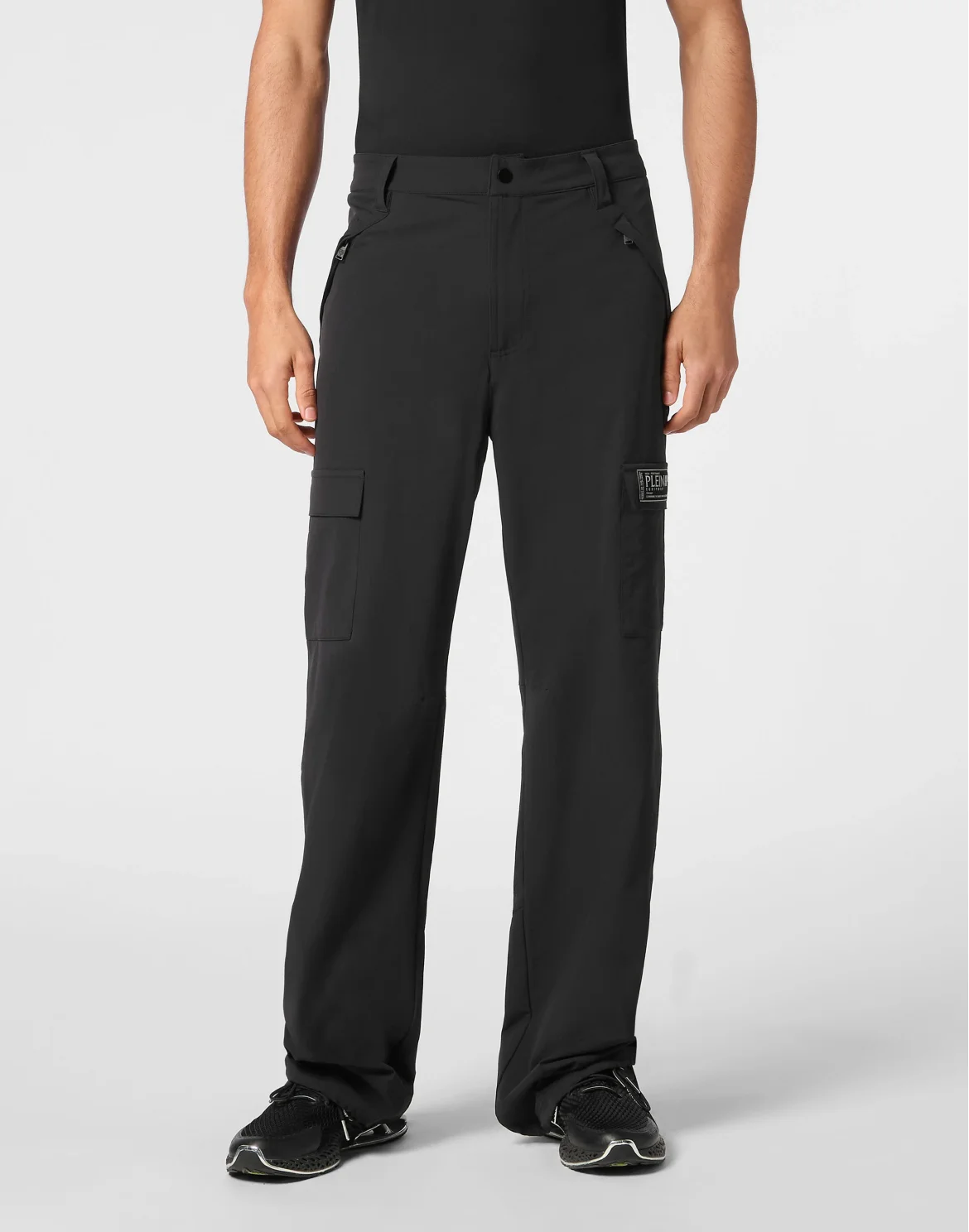 Technical Nylon Loose Fit Cargo Trousers Scratch, цвет: Черный