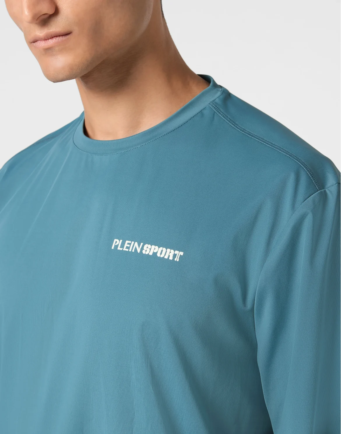 Micro Rib T-shirt Round Neck SS, цвет: Бирюзовый