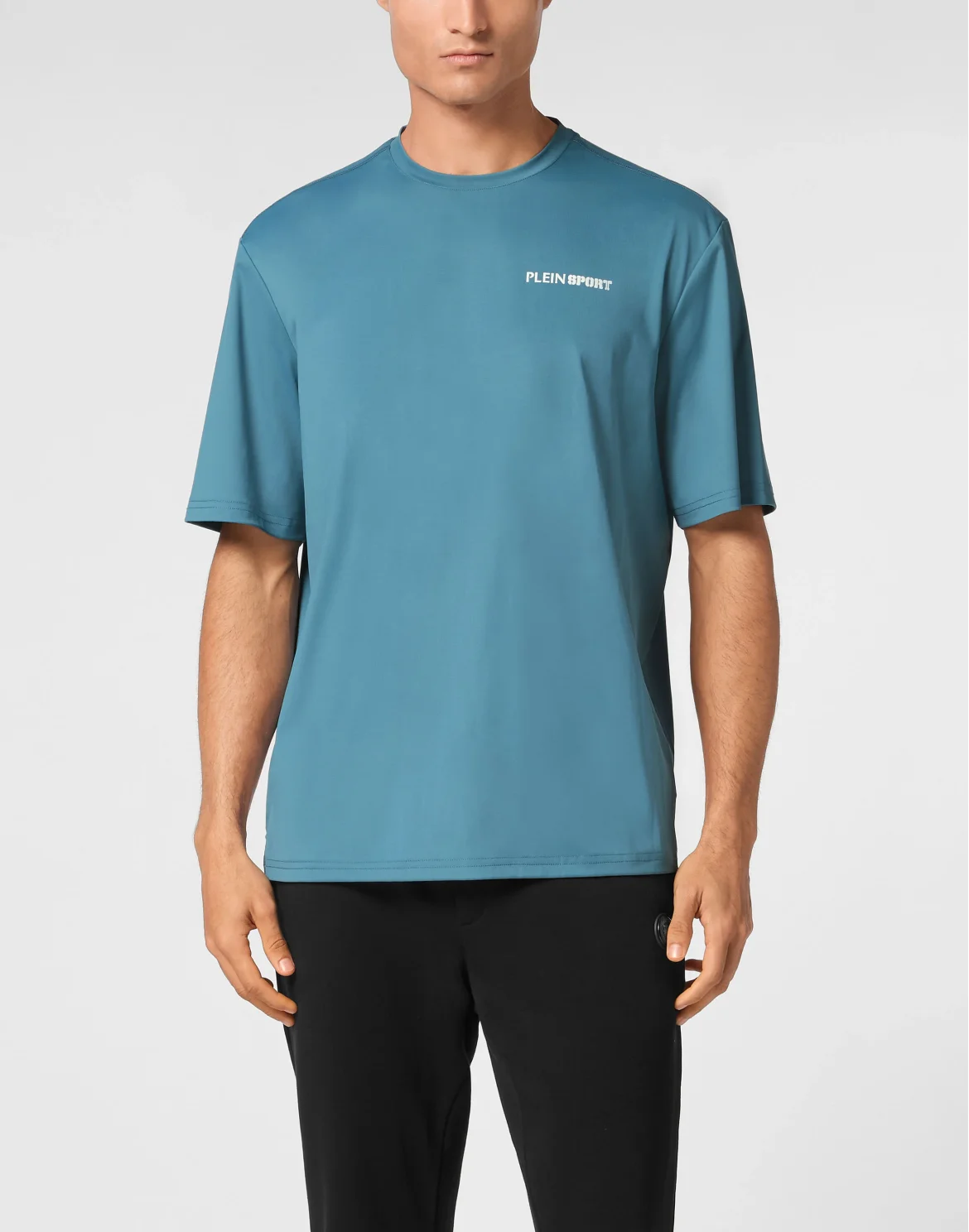 Micro Rib T-shirt Round Neck SS, цвет: Бирюзовый