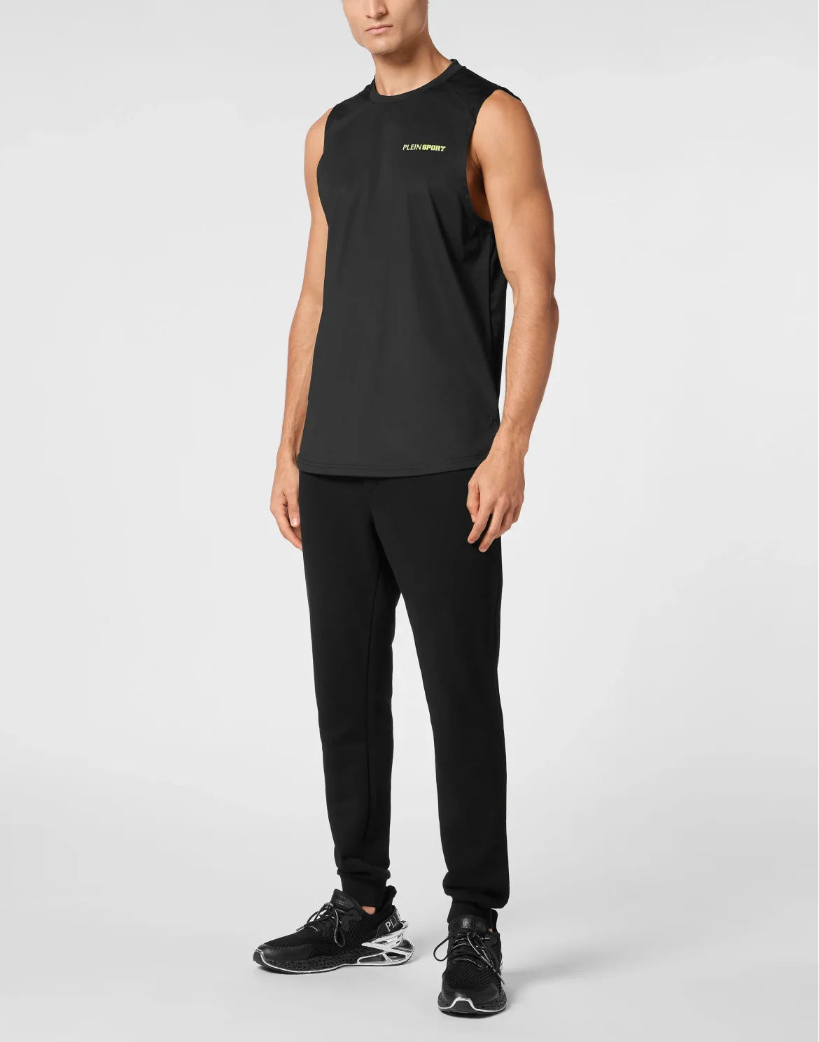 Micro Rib Tank Top Round Neck, цвет: Черный