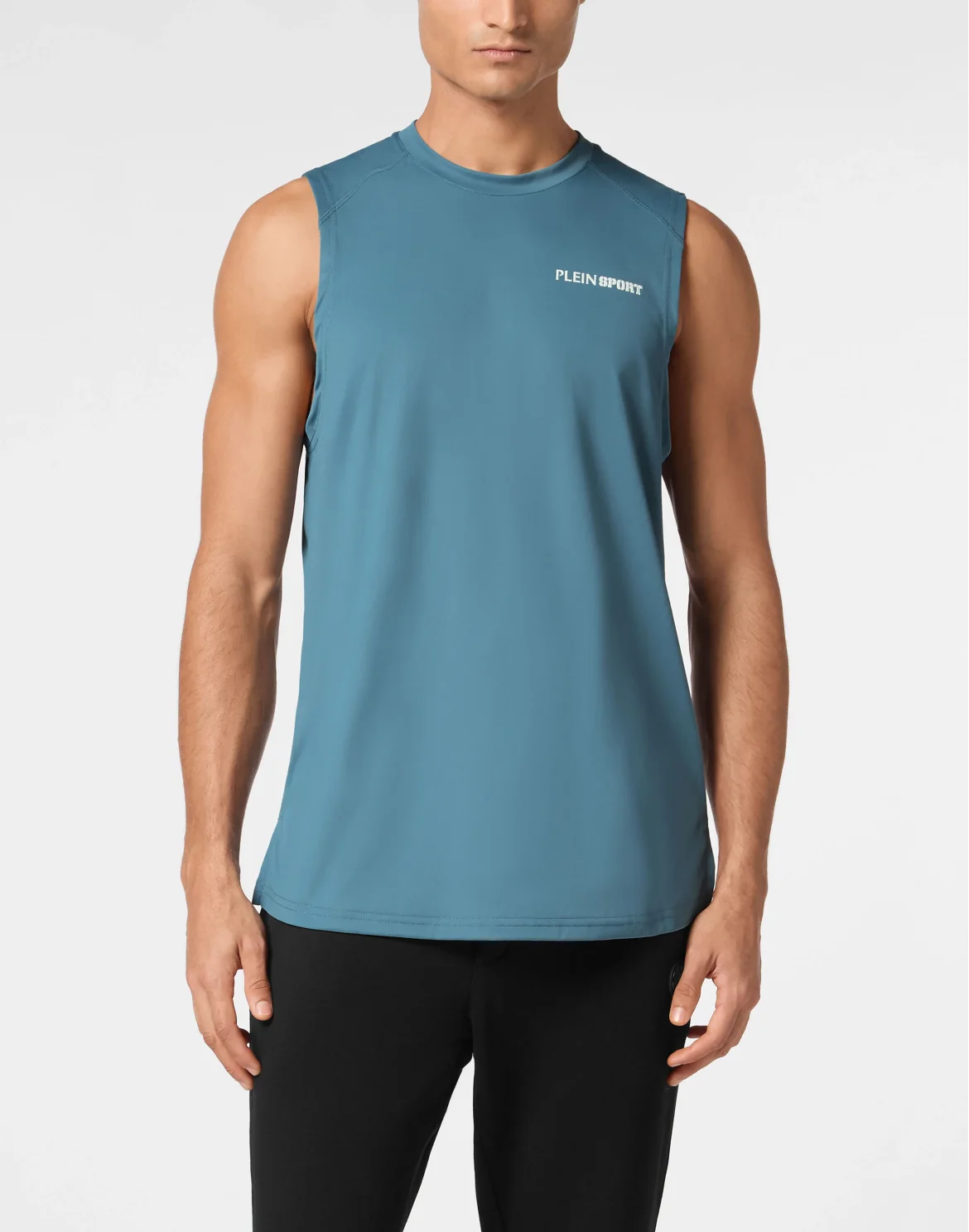 Micro Rib Tank Top Round Neck, цвет: Бирюзовый