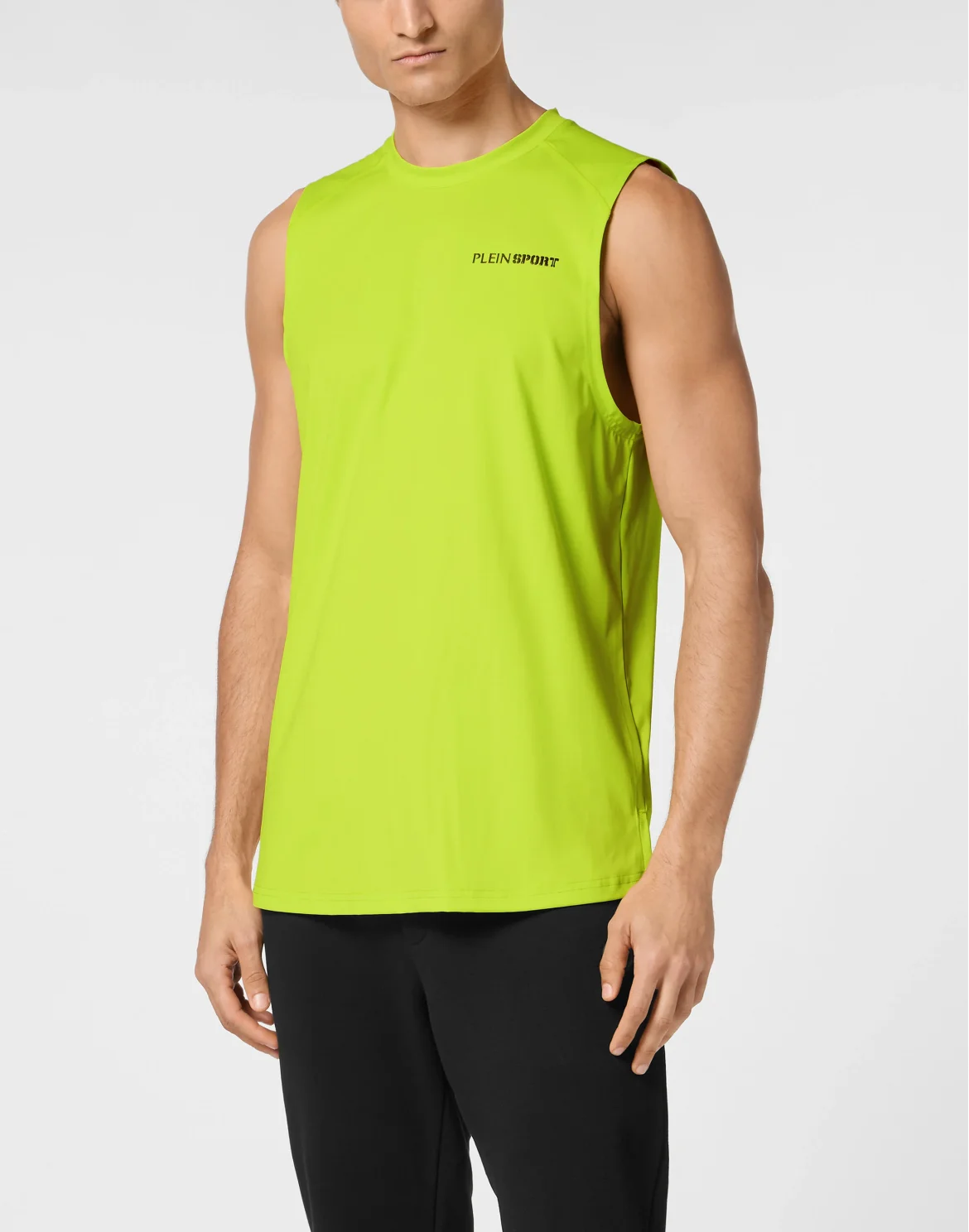Micro Rib Tank Top Round Neck, цвет: Желтый