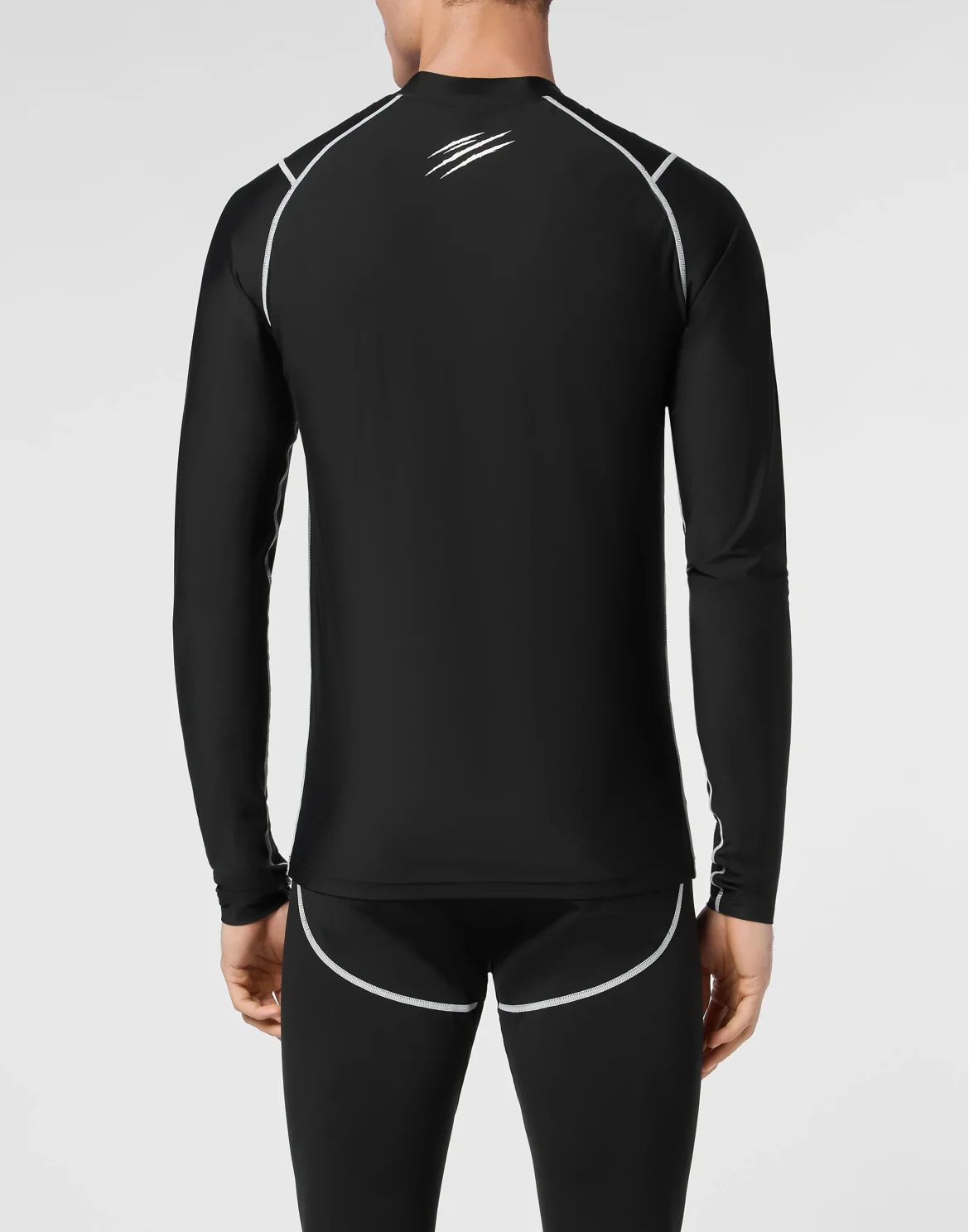 Second Skin Dry-Fit T-shirt Round Neck LS Scratch, цвет: Черный