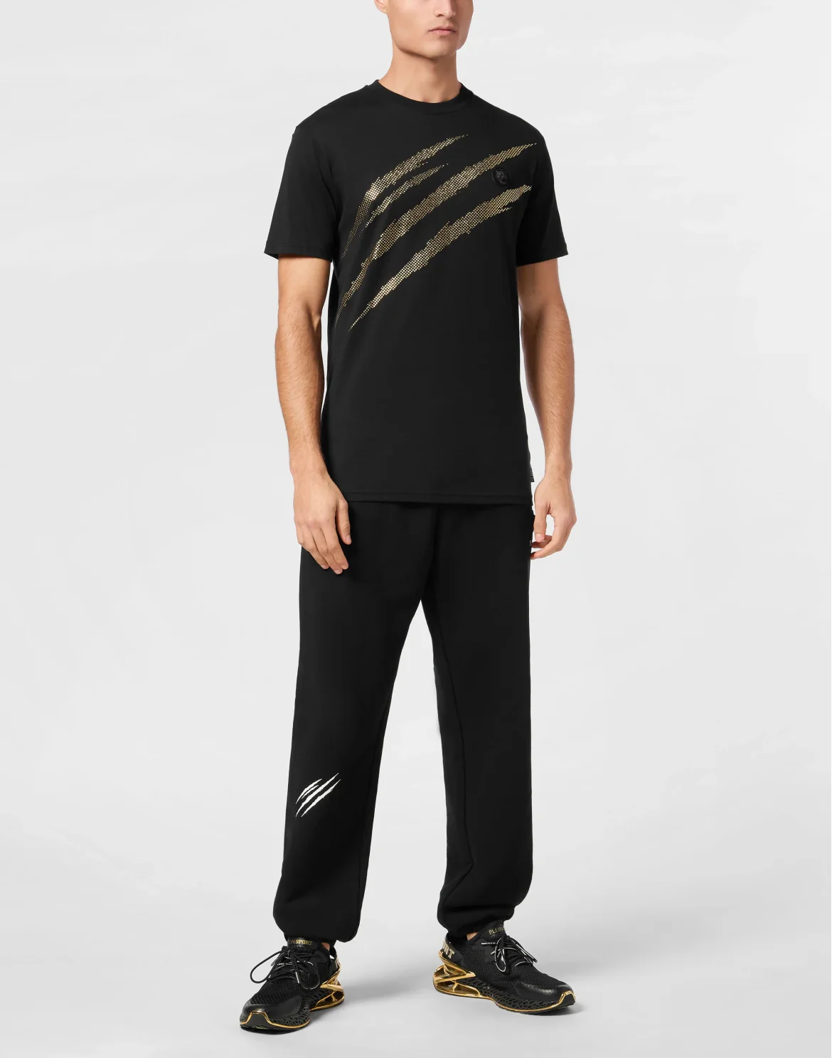 Cotton T-shirt Round Neck SS Lamina Scratch, цвет: Золотой