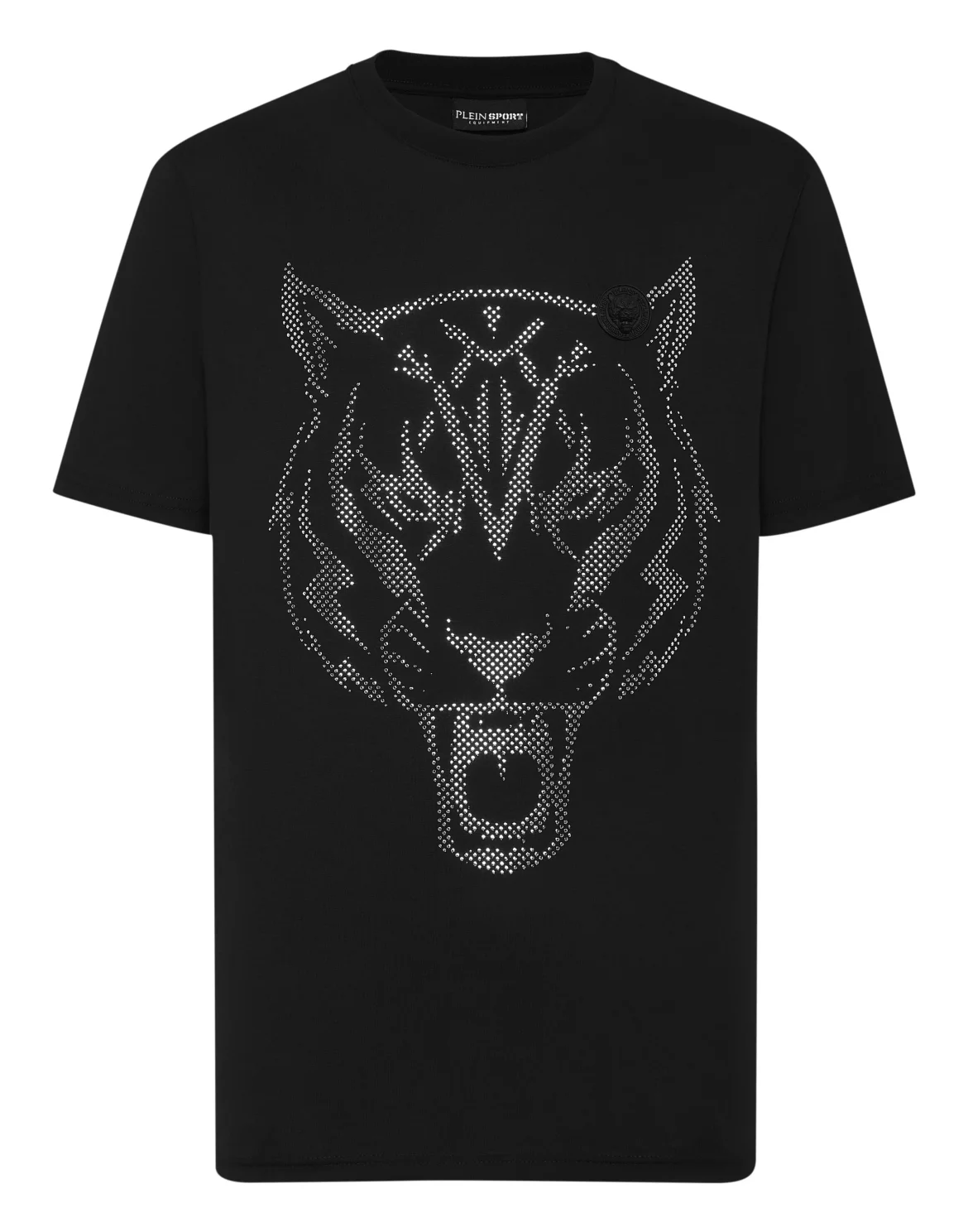 Cotton T-shirt Round Neck SS  Lamina Tiger, цвет: Черный