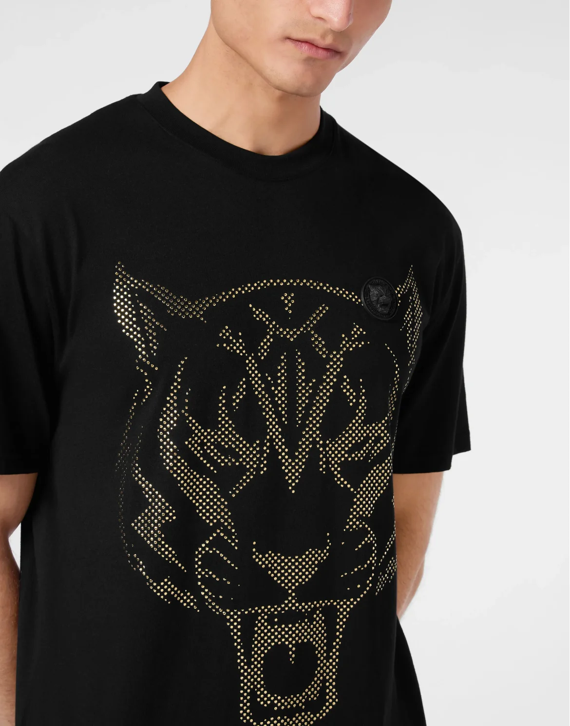 Cotton T-shirt Round Neck SS  Lamina Tiger, цвет: Золотой