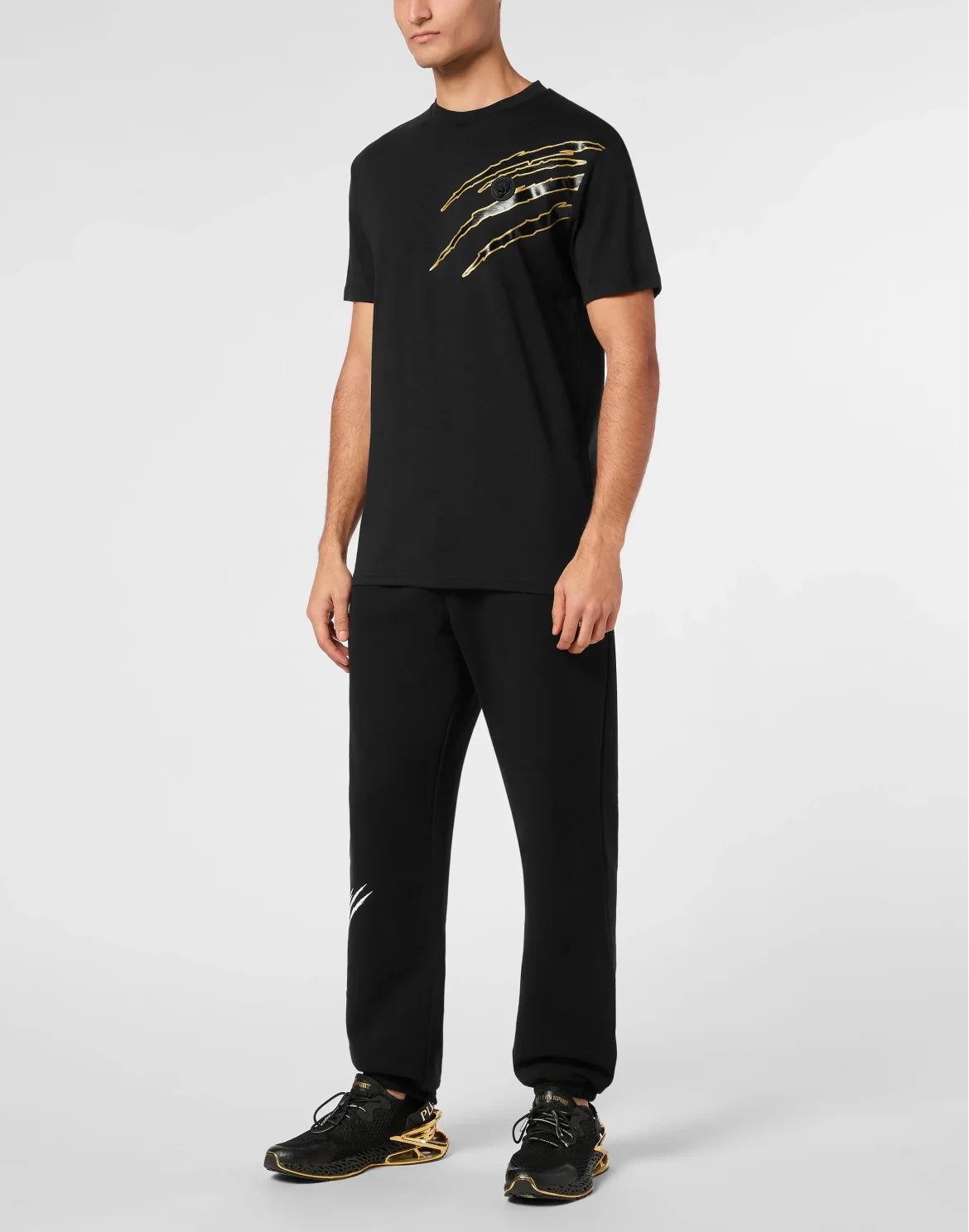 Cotton T-shirt Round Neck SS Lamina Scratch, цвет: Золотой