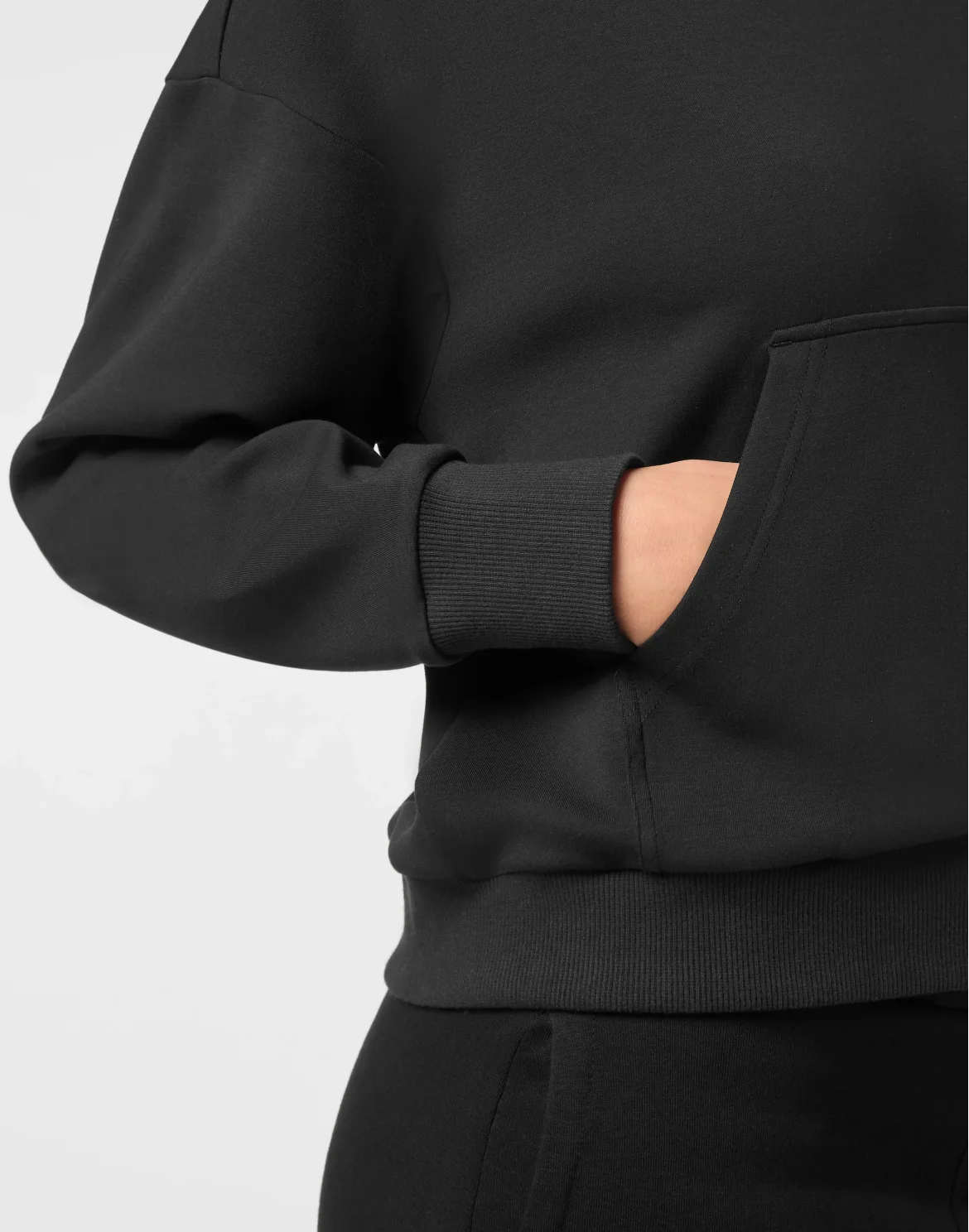 Modal Hoodie Sweatshirt LS Scratch, цвет: Черный