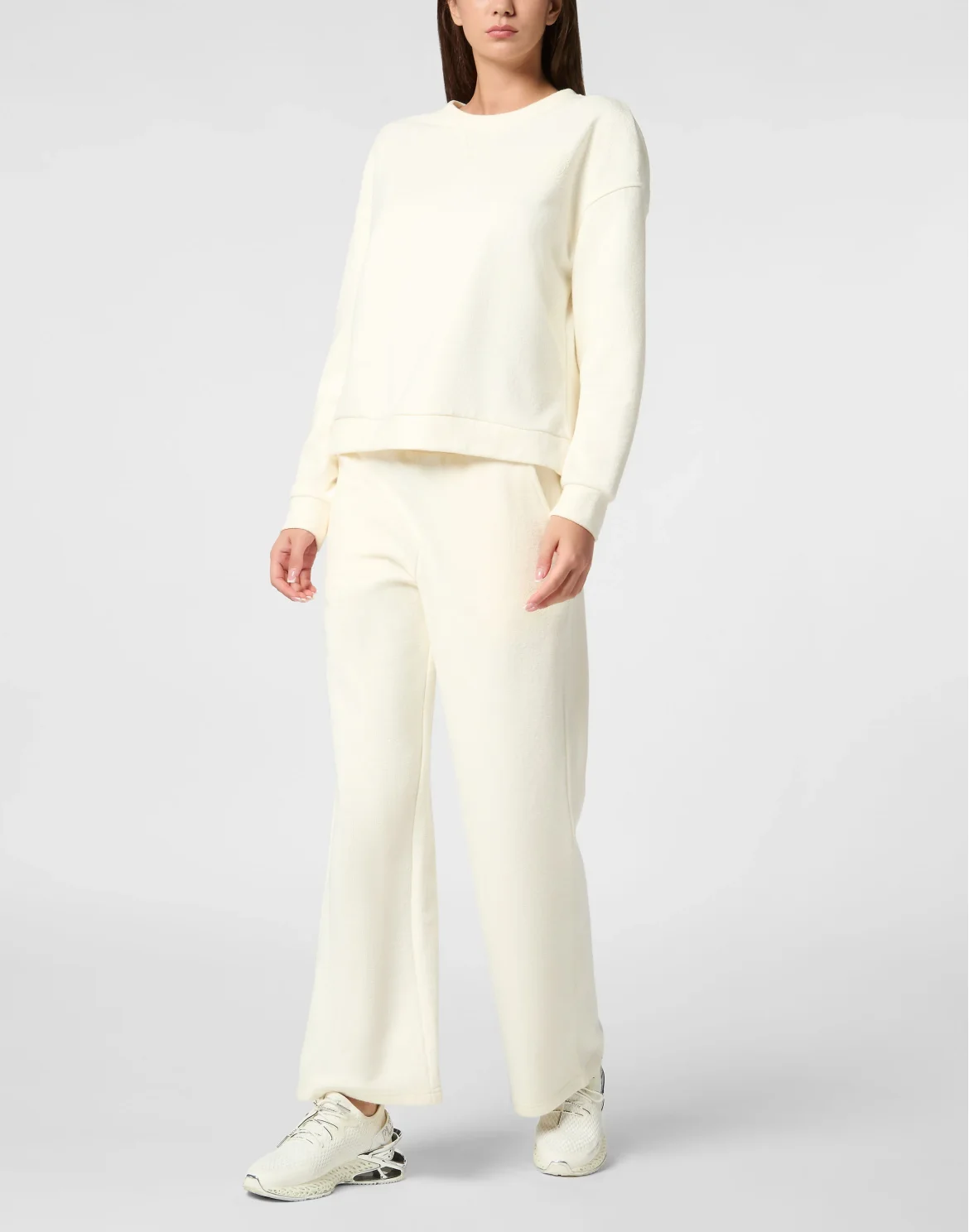 Boxy Fit Sweatshirt Round Neck LS, цвет: Белый