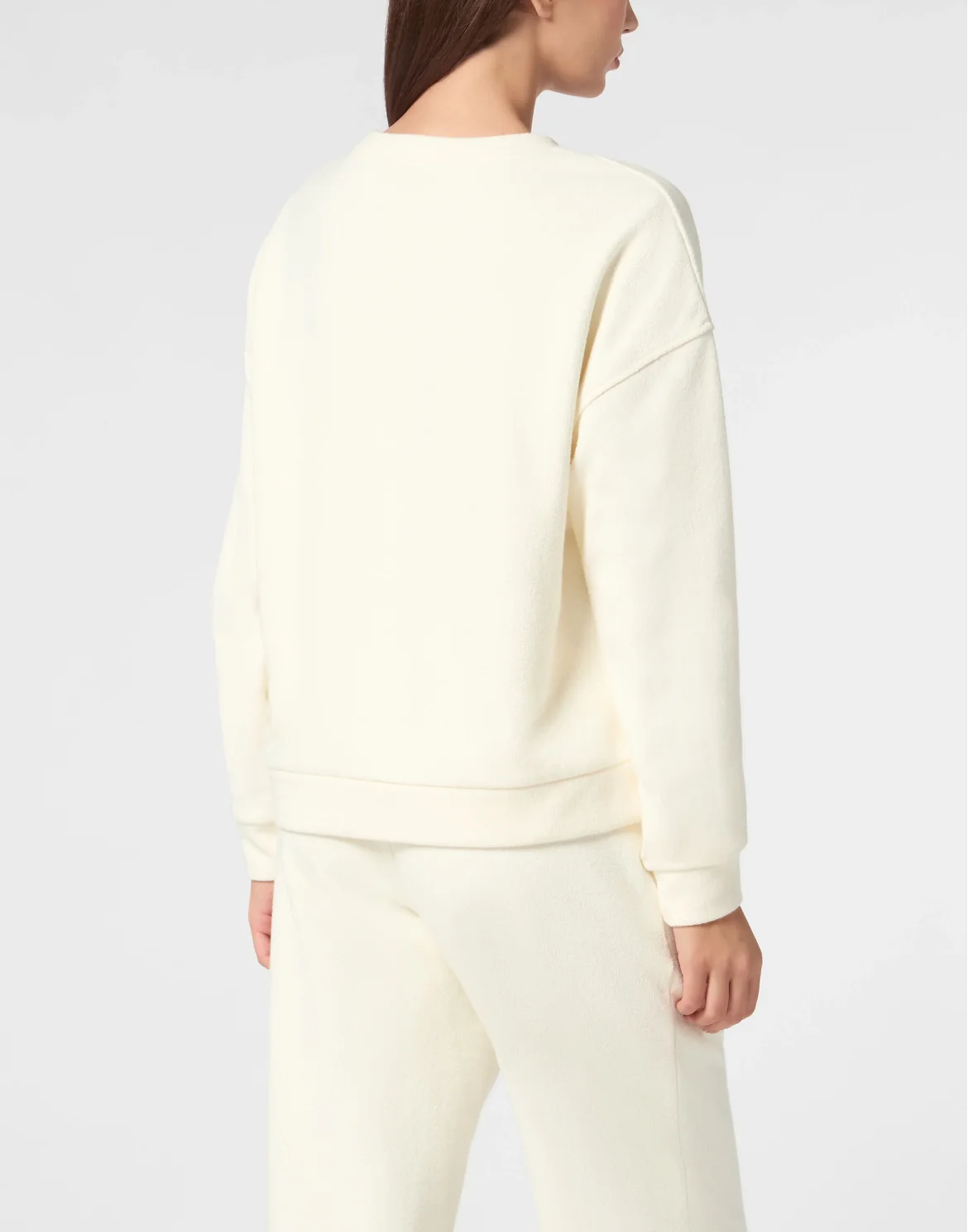 Boxy Fit Sweatshirt Round Neck LS, цвет: Белый