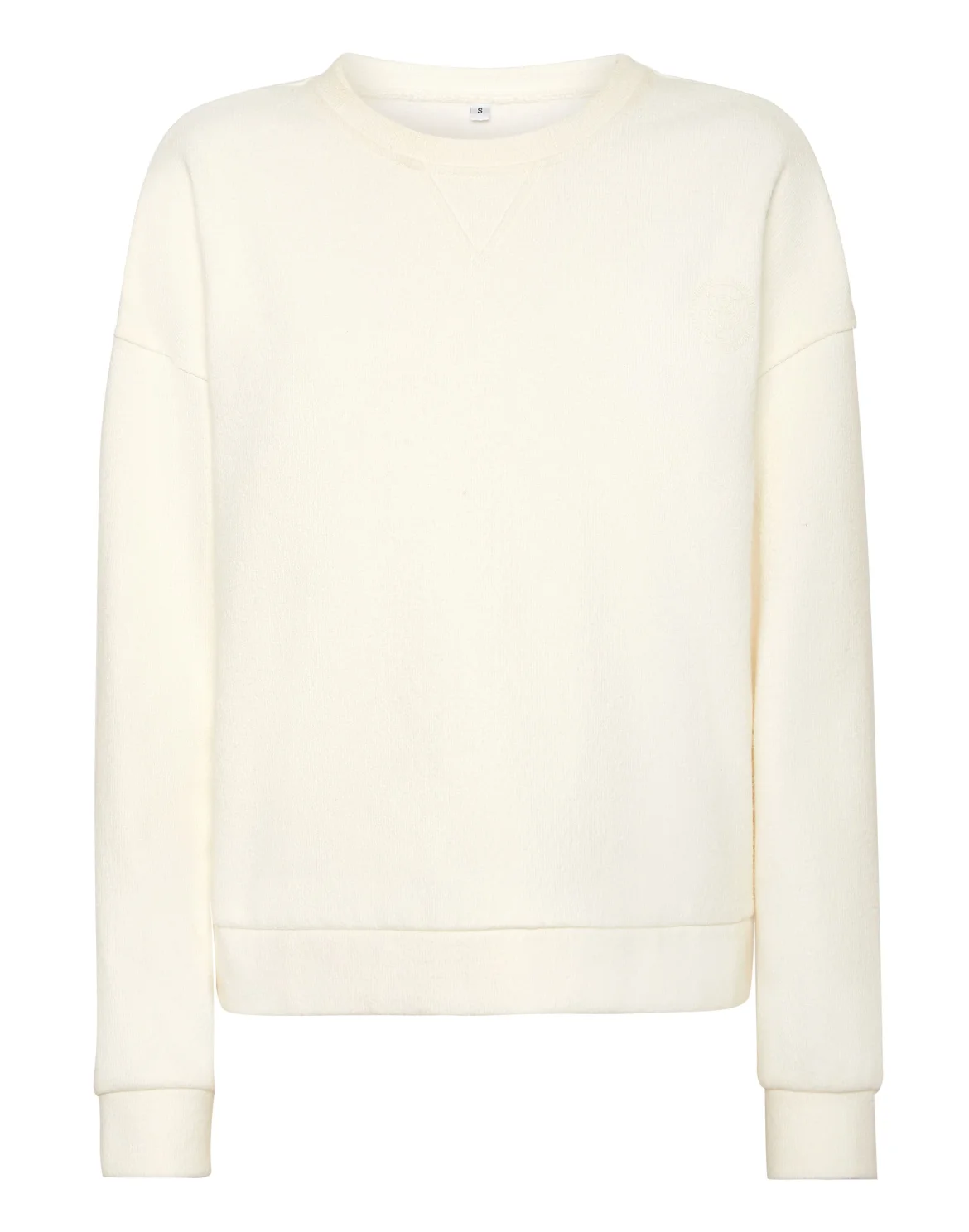Boxy Fit Sweatshirt Round Neck LS, цвет: Белый