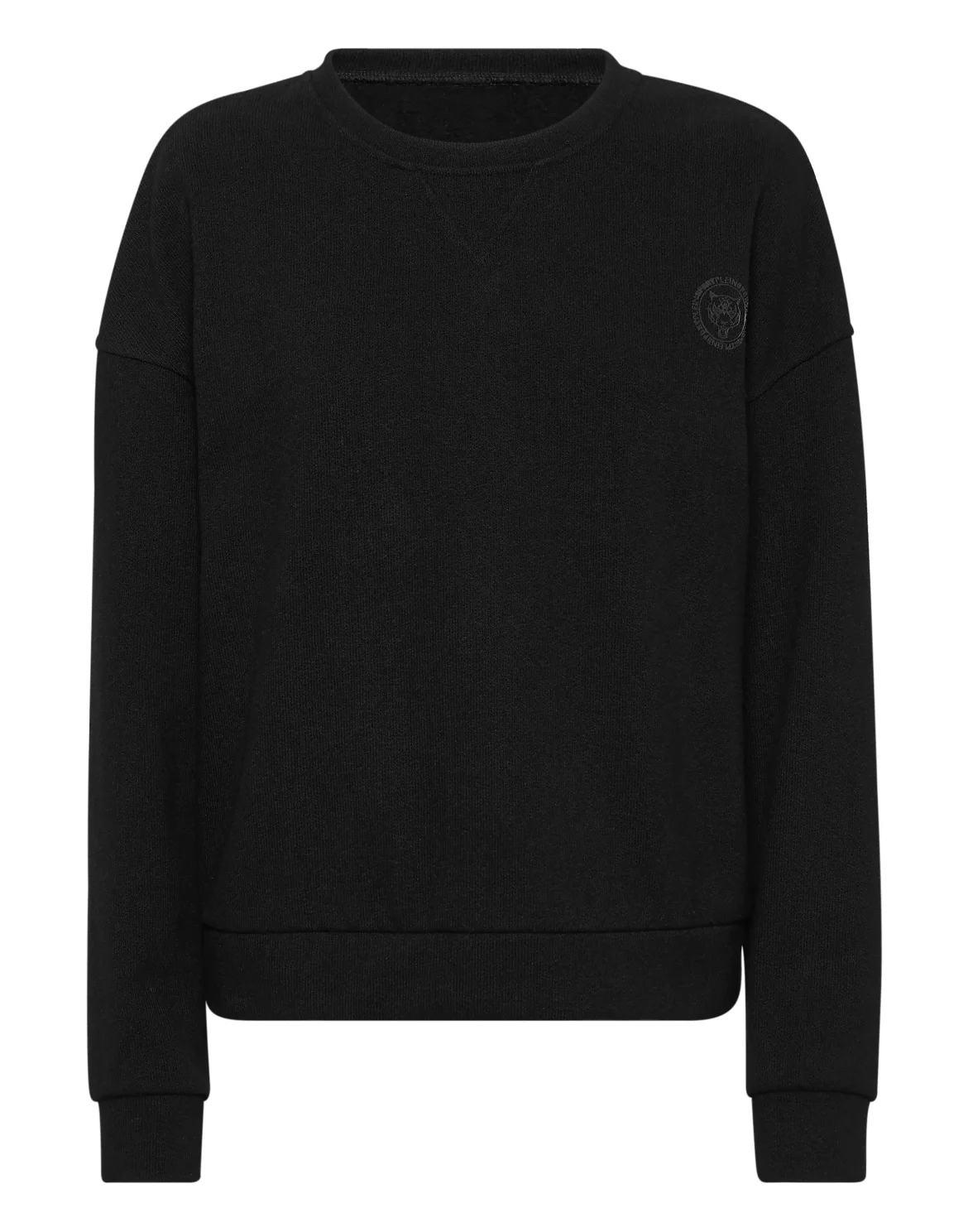 Boxy Fit Sweatshirt Round Neck LS, цвет: Черный