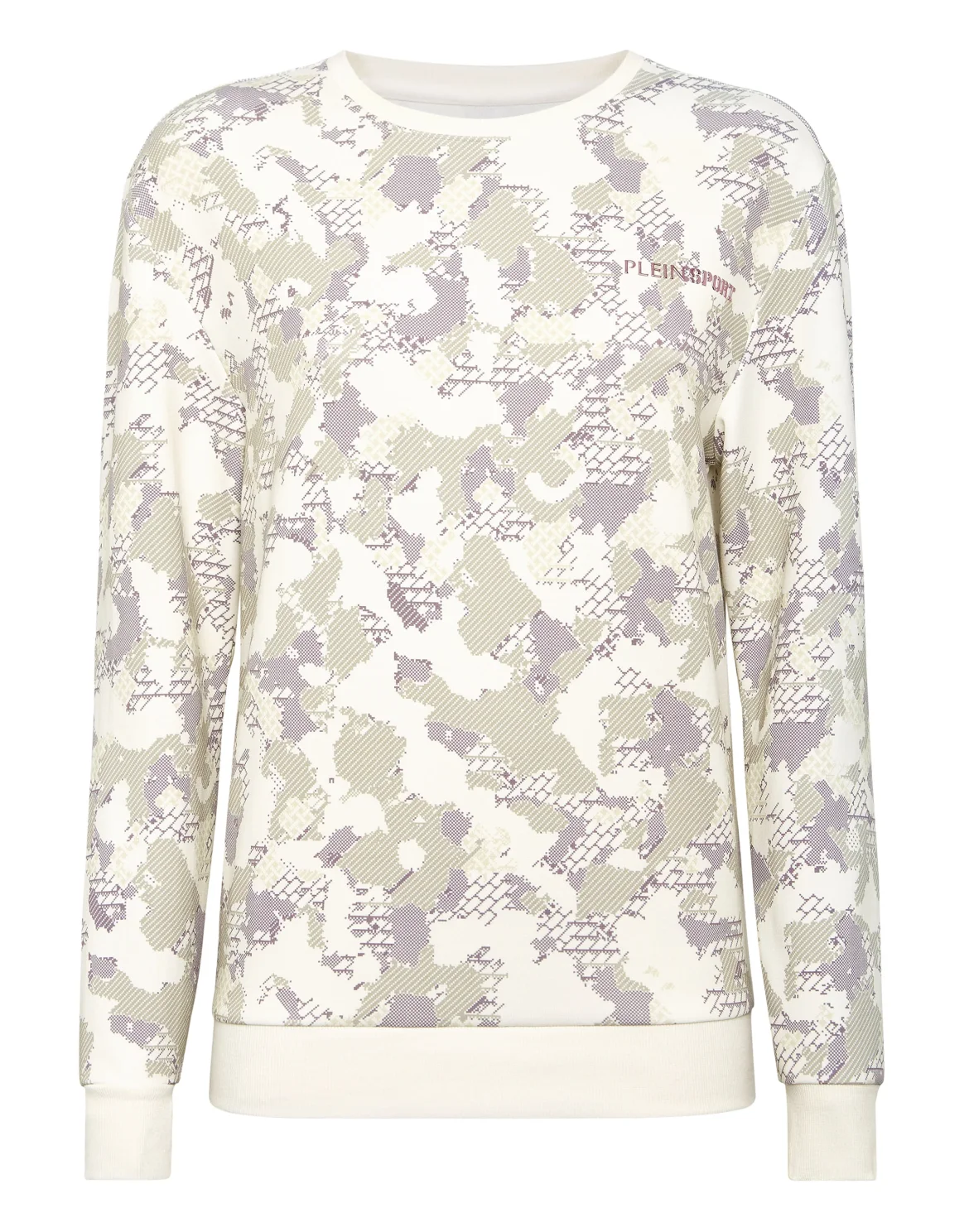 Modal Boxy Fit Sweatshirt Round Neck LS Camouflage, цвет: Сиреневый