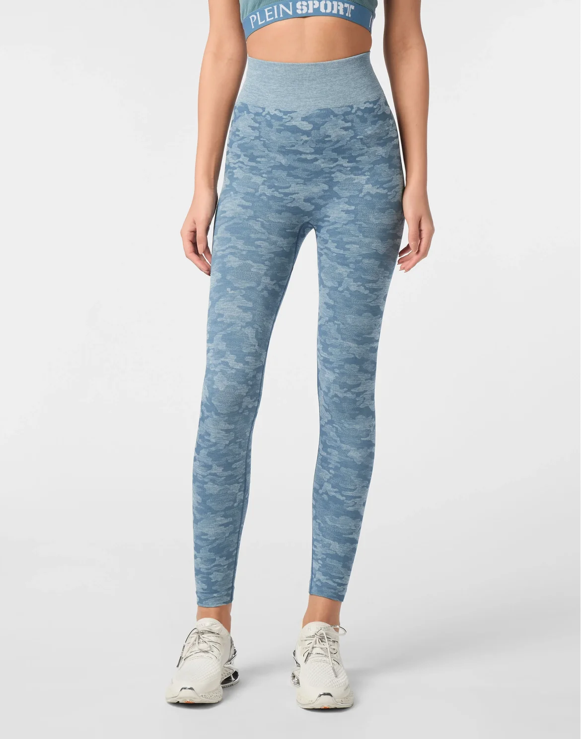 Seamless Sport Leggings Camouflage, цвет: Бирюзовый