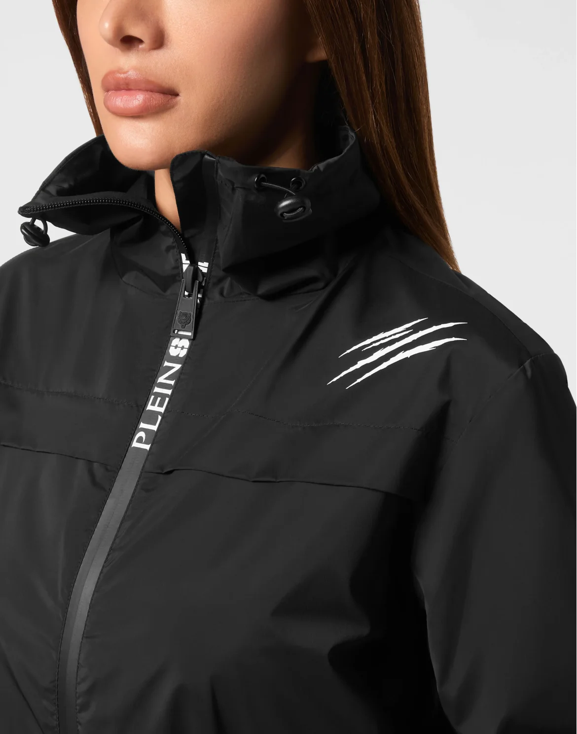 Cropped Windbreaker LS Scratch, цвет: Черный