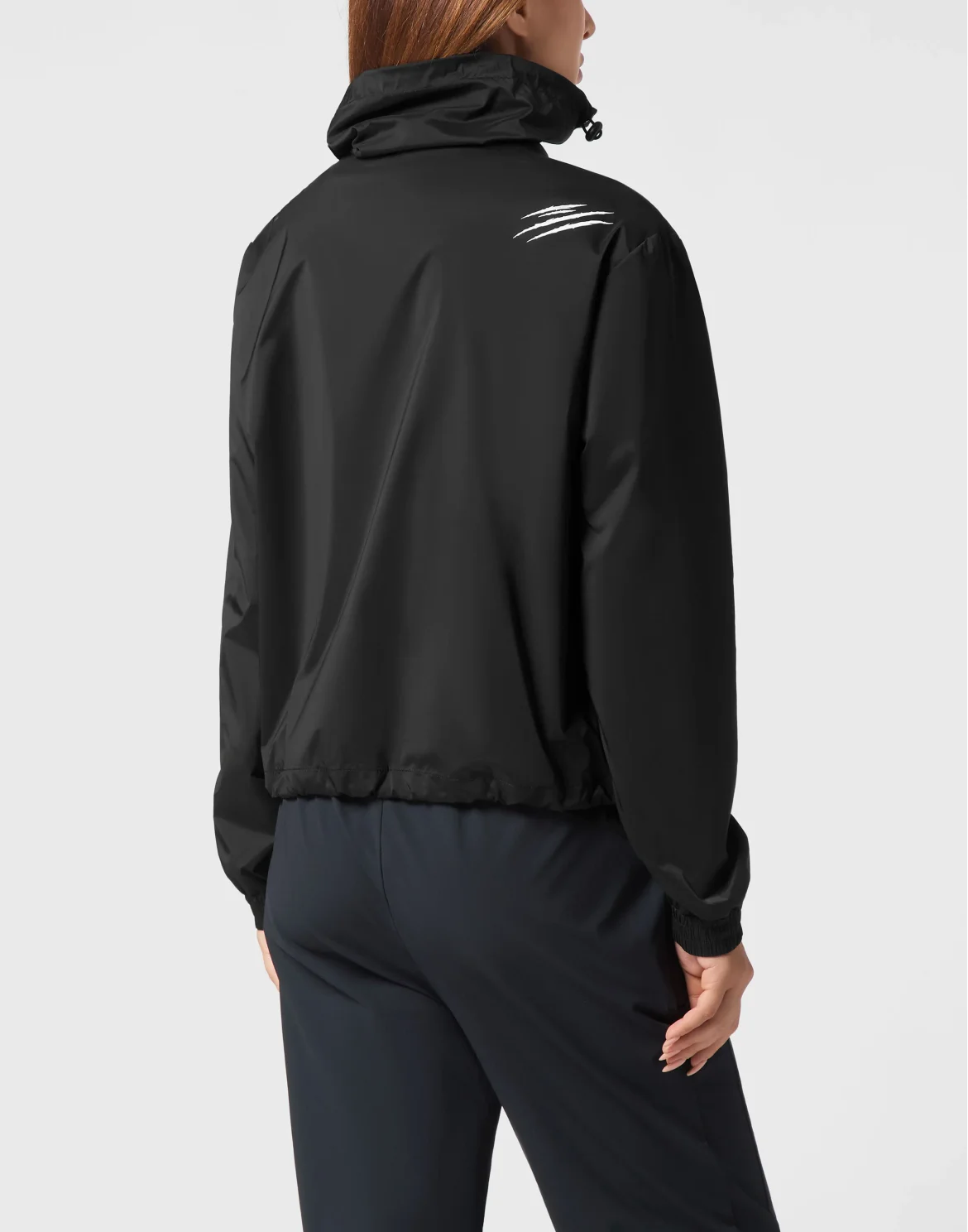 Cropped Windbreaker LS Scratch, цвет: Черный