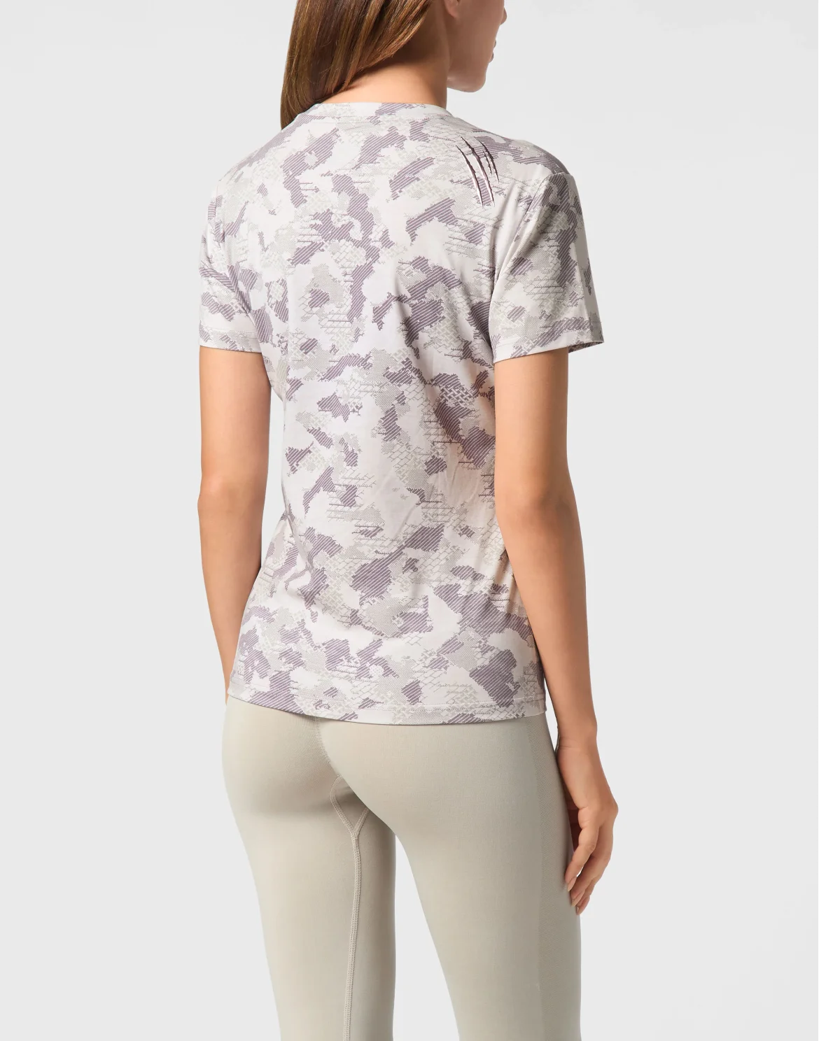 Cotton Fitted T-shirt Round Neck SS Camouflage, цвет: Сиреневый