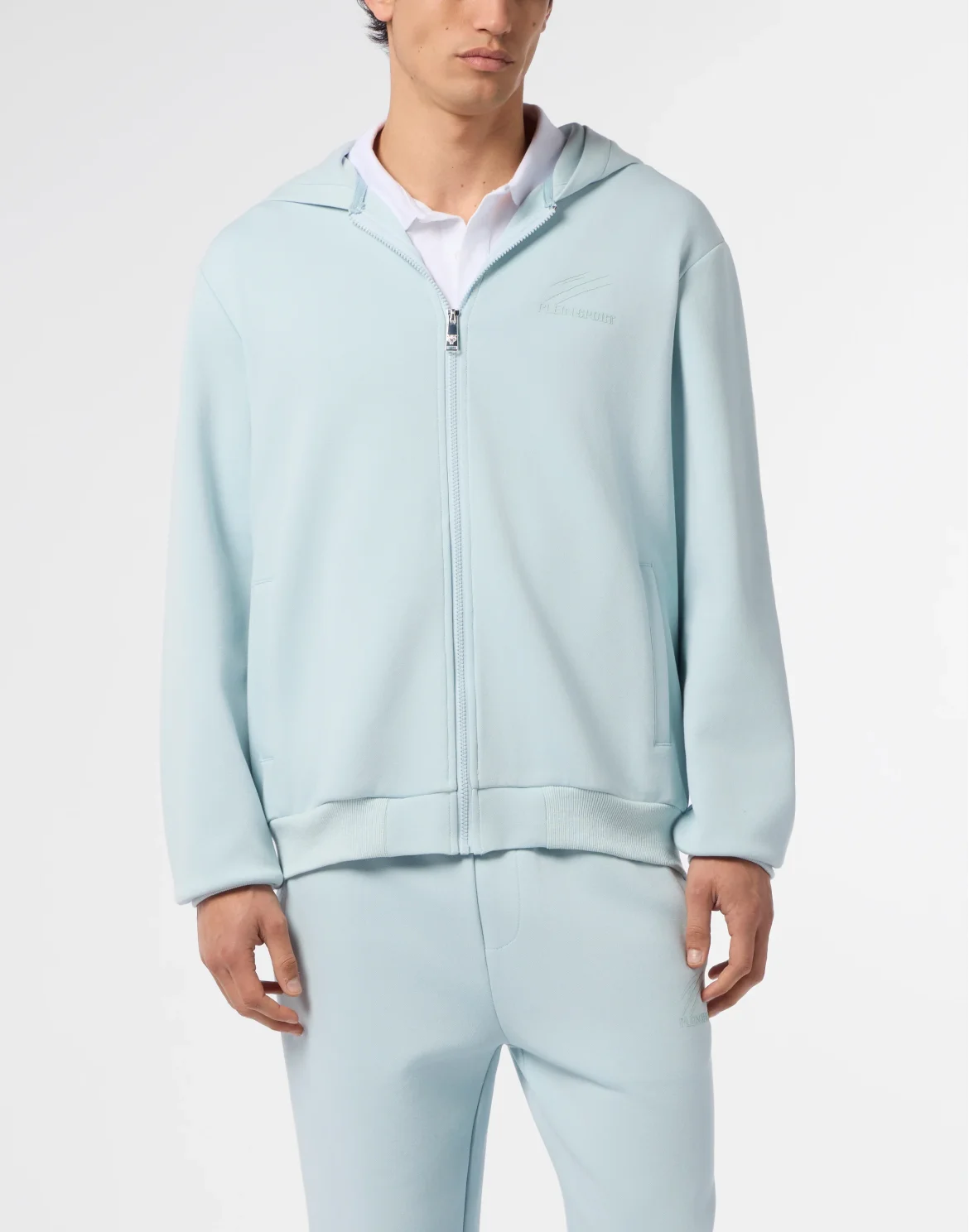 Pique Zip Hoodie Icon, цвет: Синий