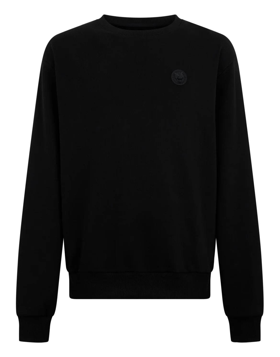 Fleece Round Neck Sweatshirt 3D Tiger, цвет: Черный