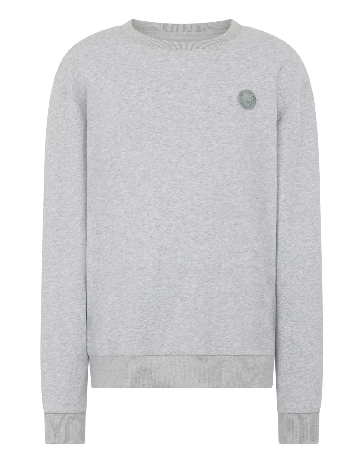 Fleece Round Neck Sweatshirt 3D Tiger, цвет: Серый